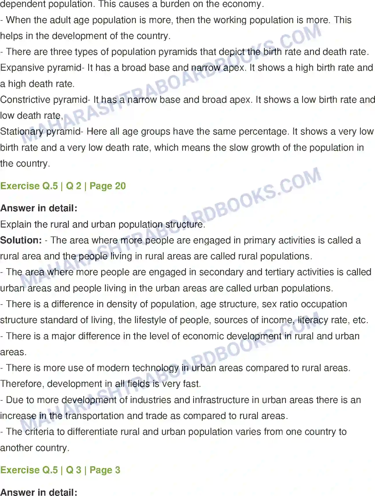 Maharashtra Board Solution class-12 Geography Population Part - 2 Image 8