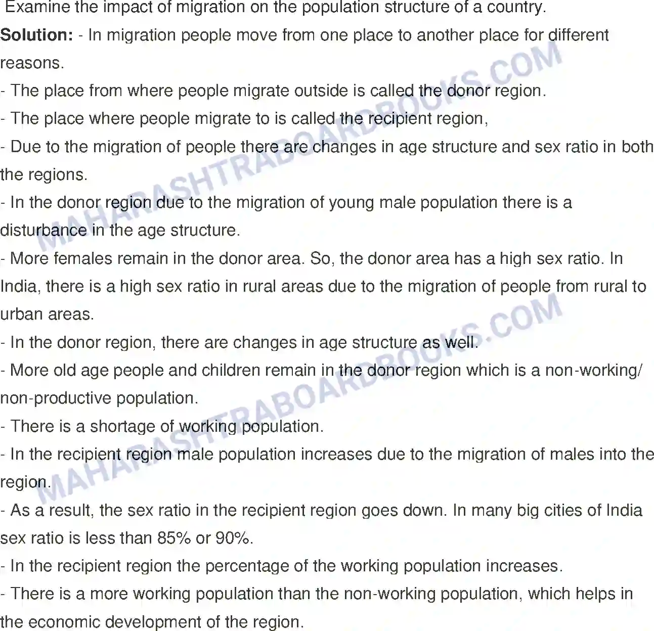 Maharashtra Board Solution class-12 Geography Population Part - 2 Image 9