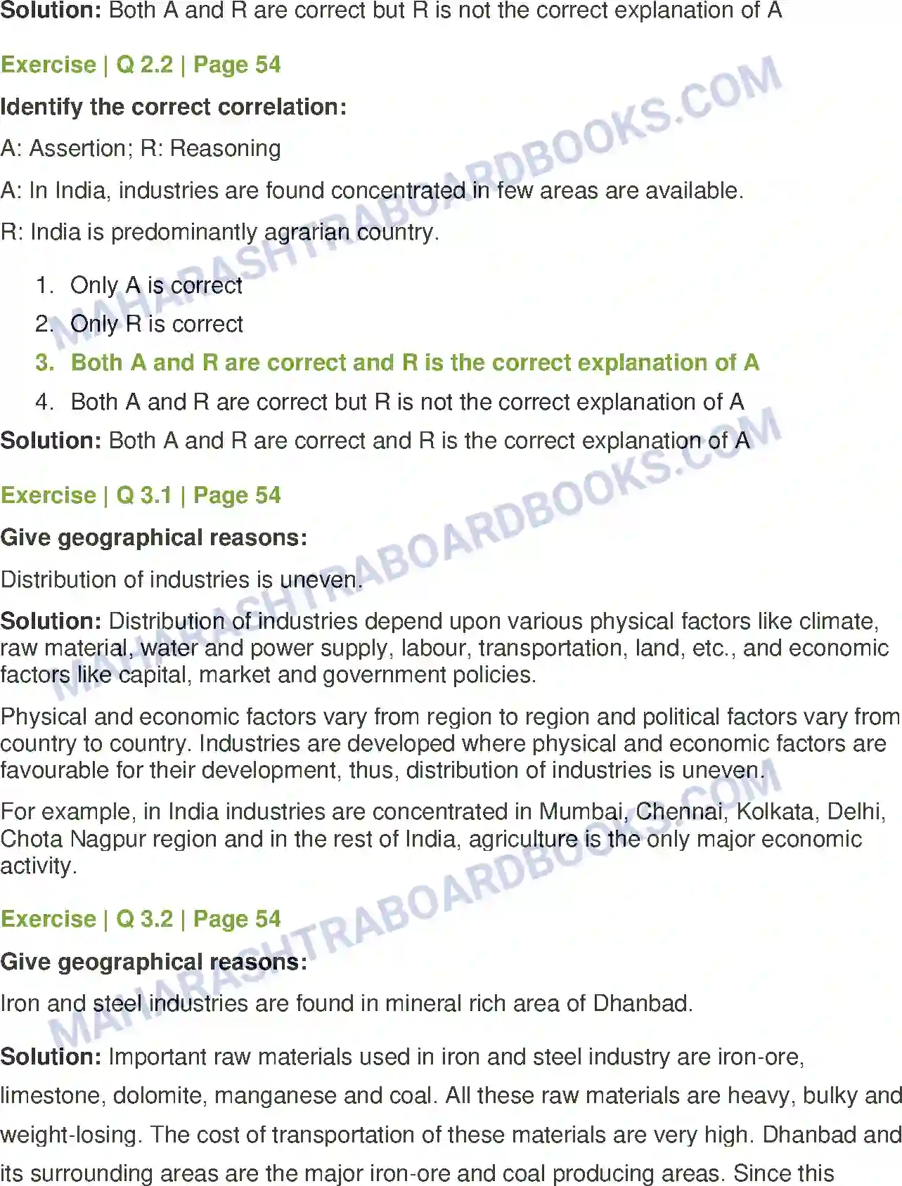 Maharashtra Board Solution class-12 Geography Secondary Economic Activities Image 2