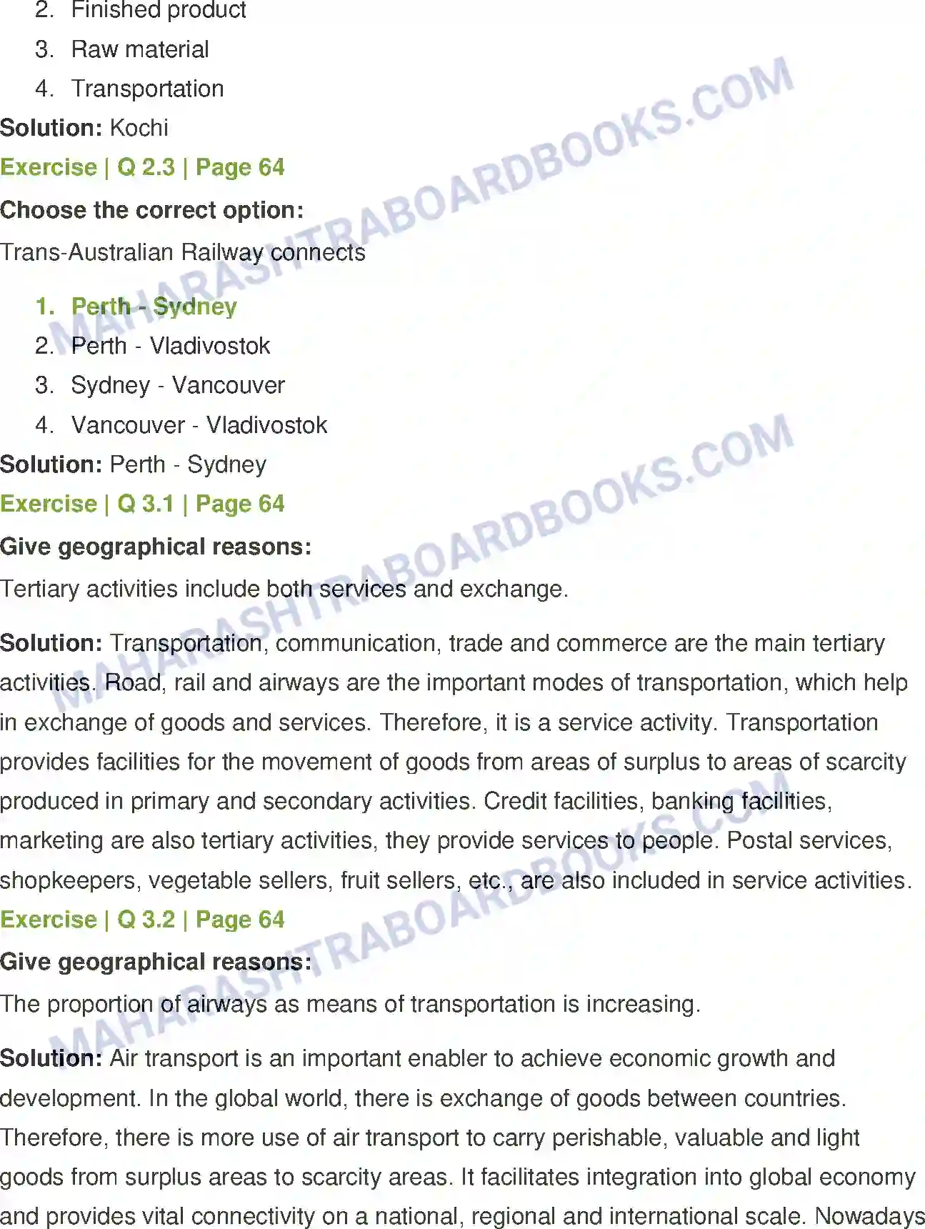 Maharashtra Board Solution Class-12 Geography Tertiary Economic Activities Image 2