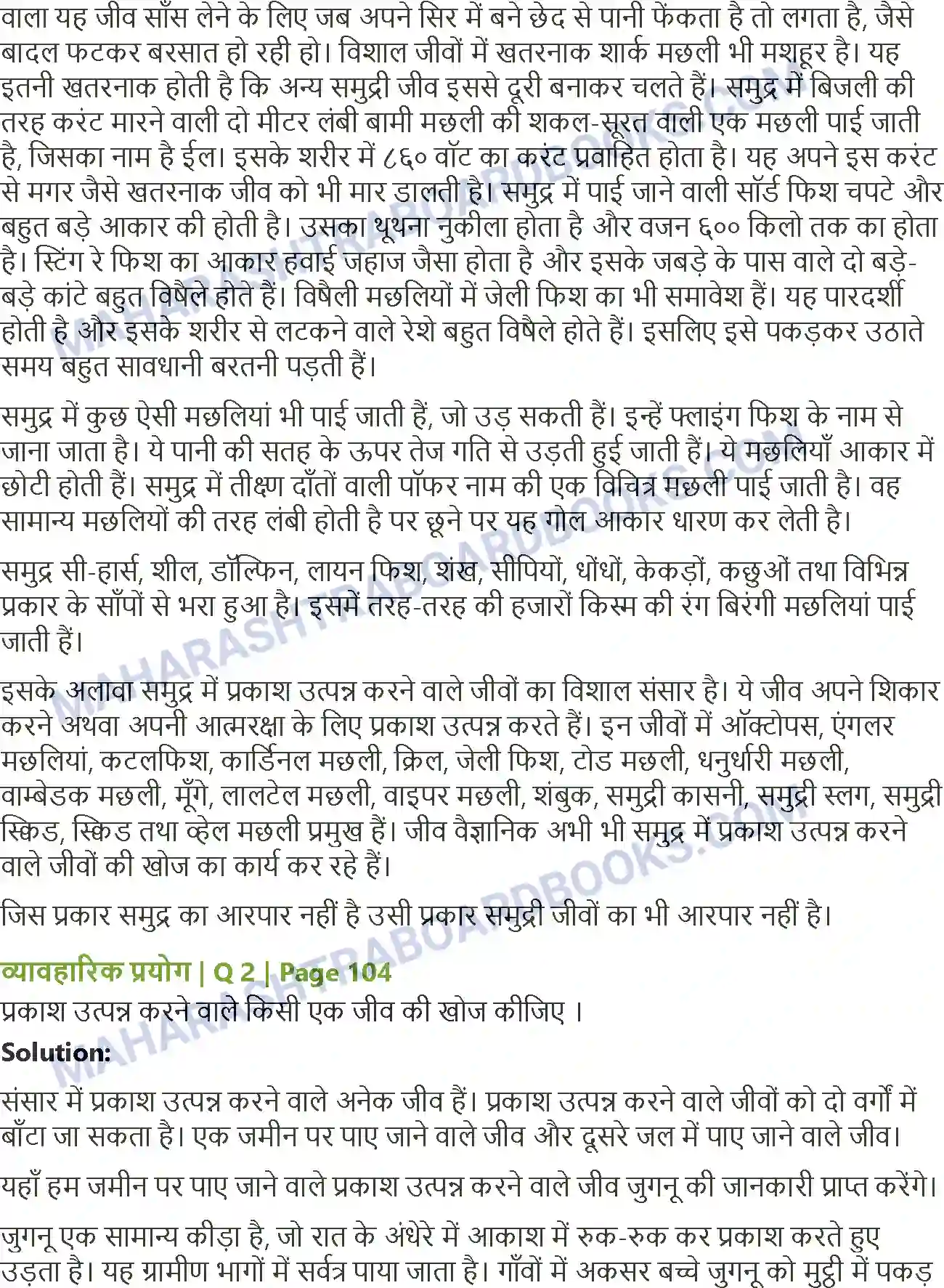 Maharashtra Board Solution Class-12 Hindi प्रकाश उत्पन्न करने वाले जीव Image 3
