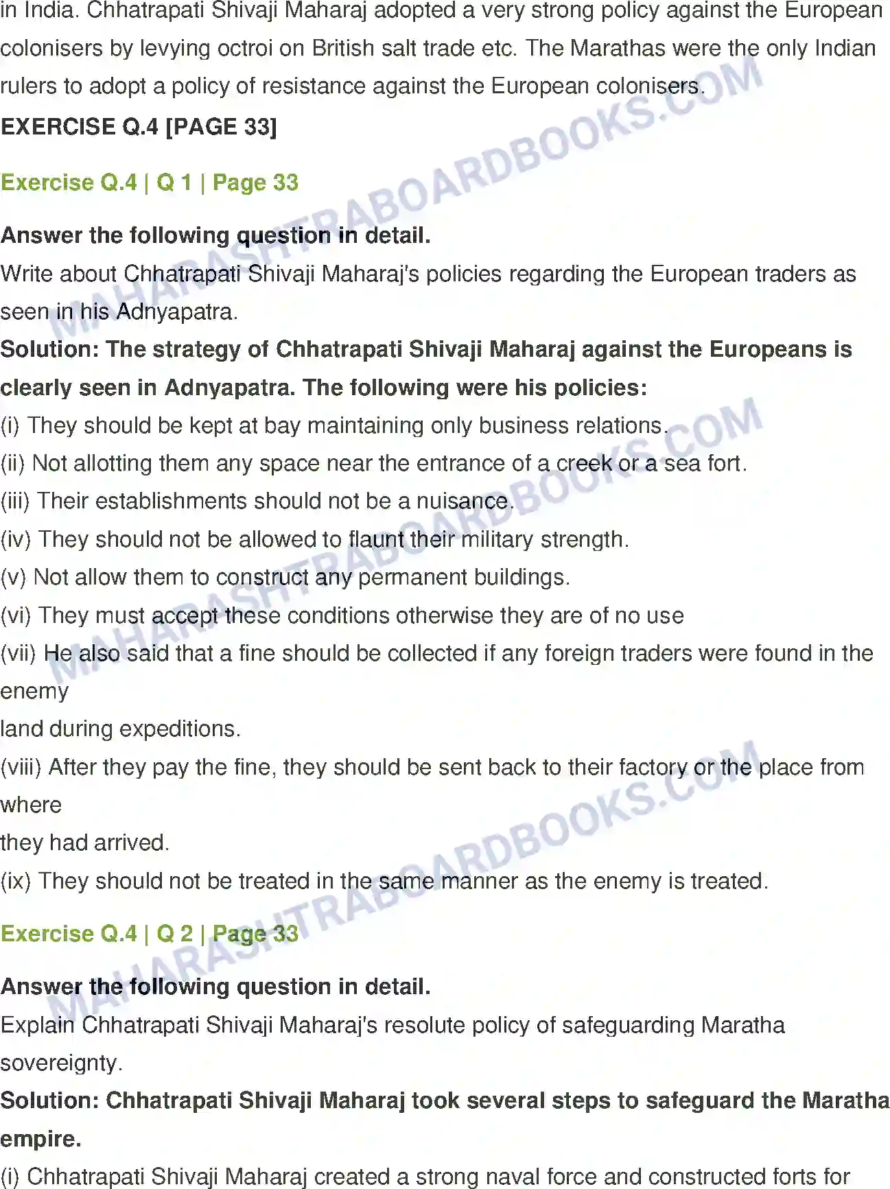 Maharashtra Board Solution Class-12 History Colonialism and the Marathas Image 4