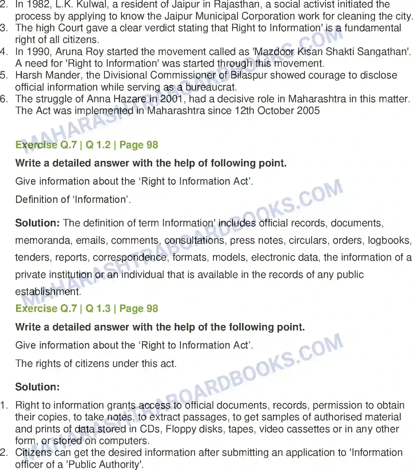 Maharashtra Board Solution Class-12 History India Transformed - Part 1 Image 6