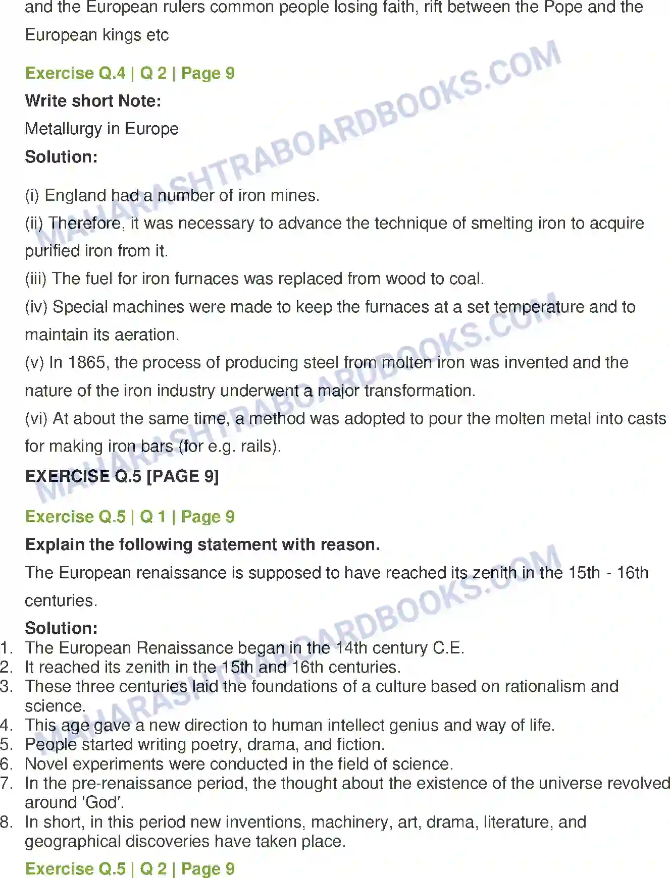 Maharashtra Board Solution class-12 History Renaissance in Europe and Development of Science Image 4