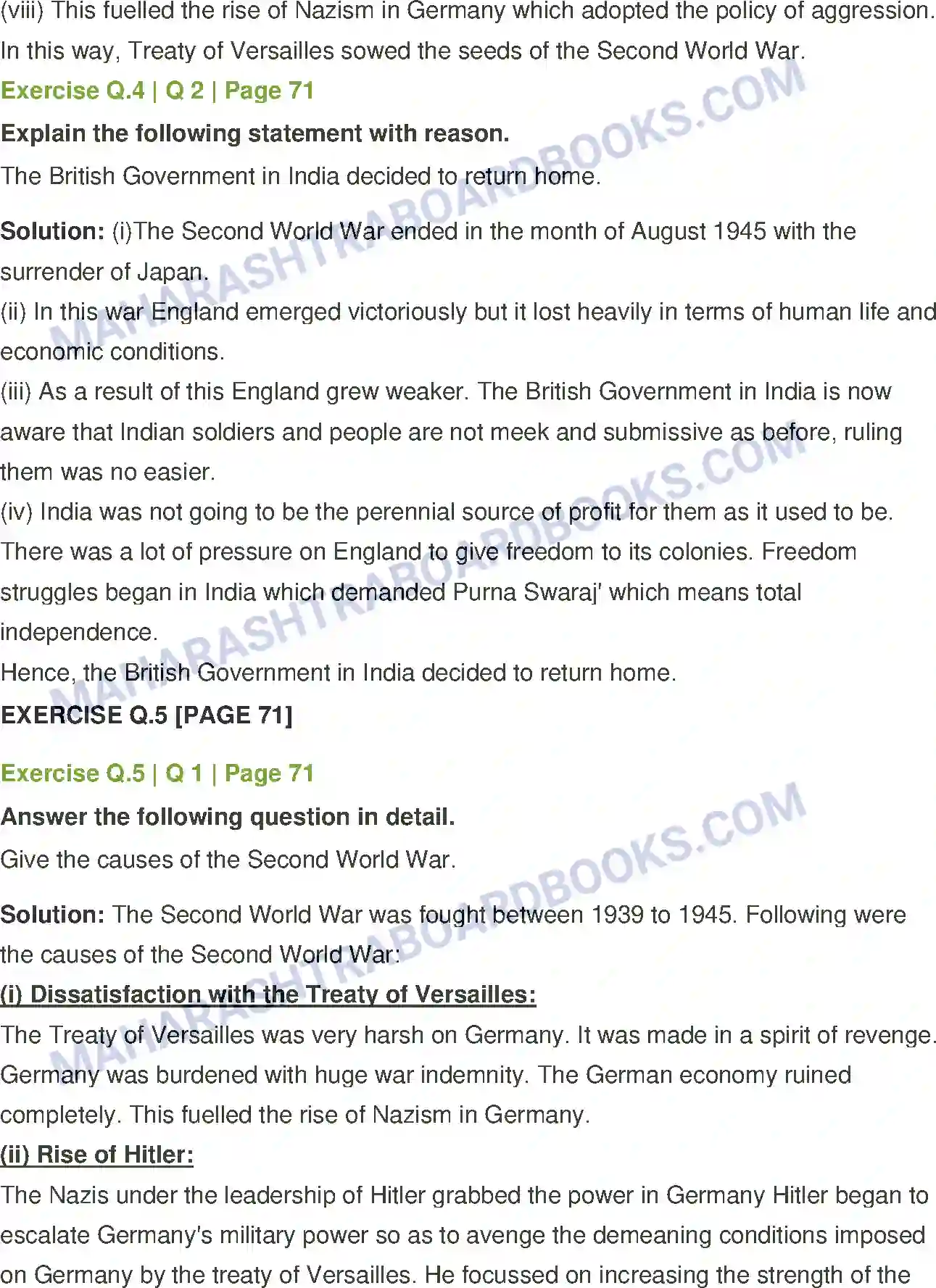 Maharashtra Board Solution class-12 History World Wars and India Image 4
