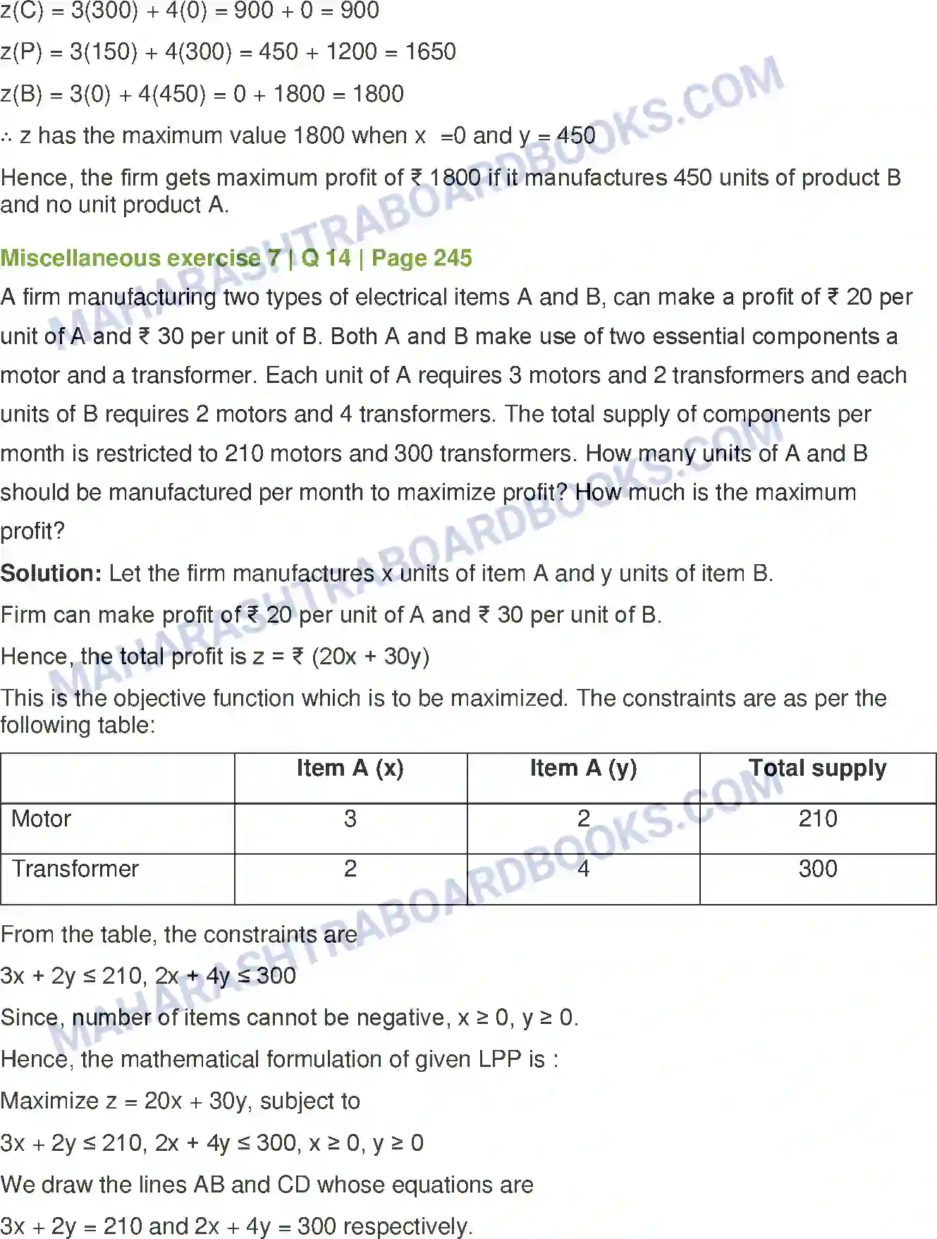 Maharashtra Board Solution Class-12 Mathematics+&+Statistics-1+(Arts+&+Science) Linear Programming Image 84