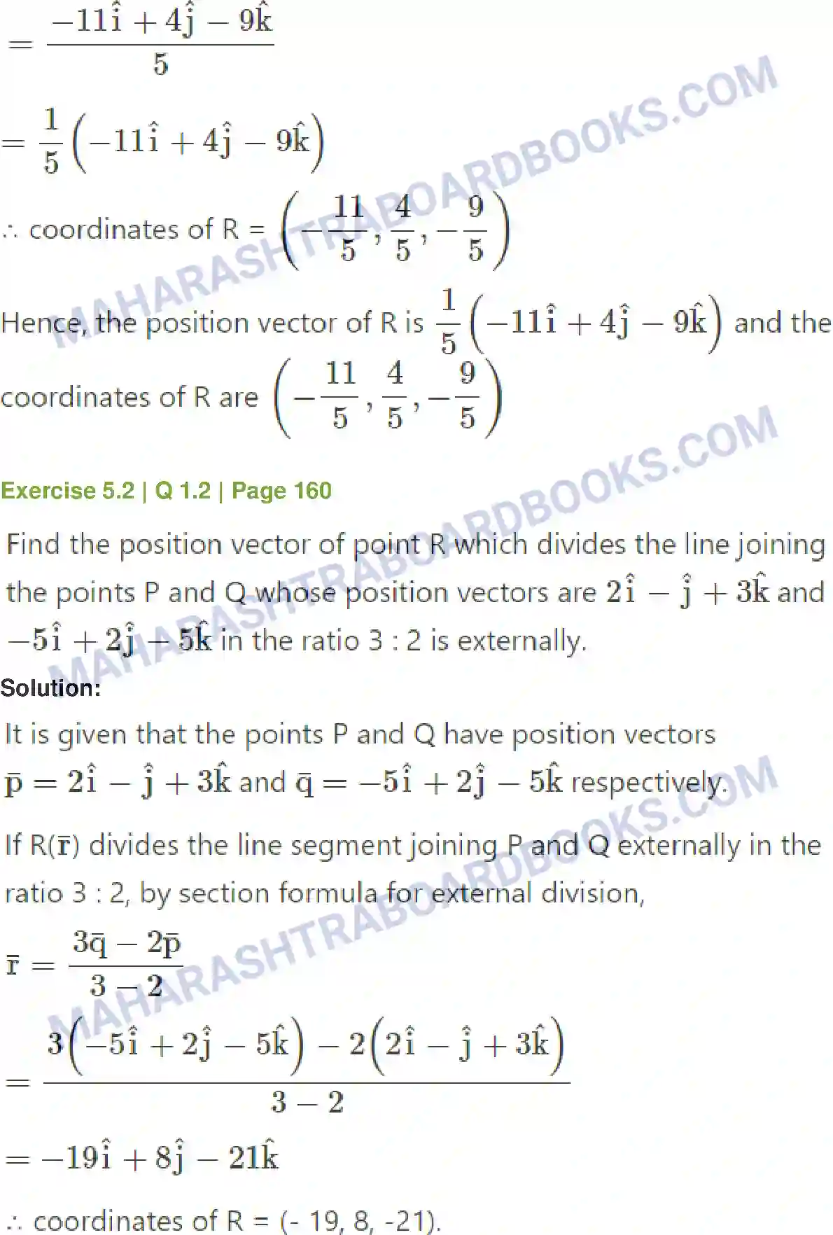 Maharashtra Board Solution Class-12 Mathematics+&+Statistics-1+(Arts+&+Science) Vectors Image 17