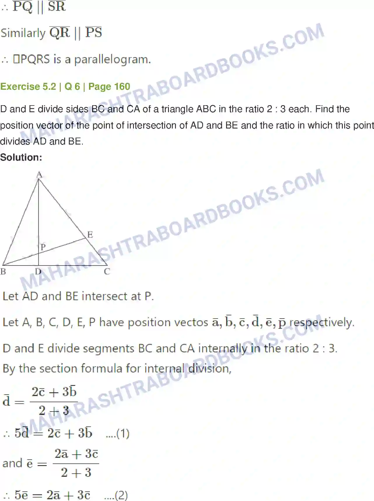 Maharashtra Board Solution Class-12 Mathematics+&+Statistics-1+(Arts+&+Science) Vectors Image 22