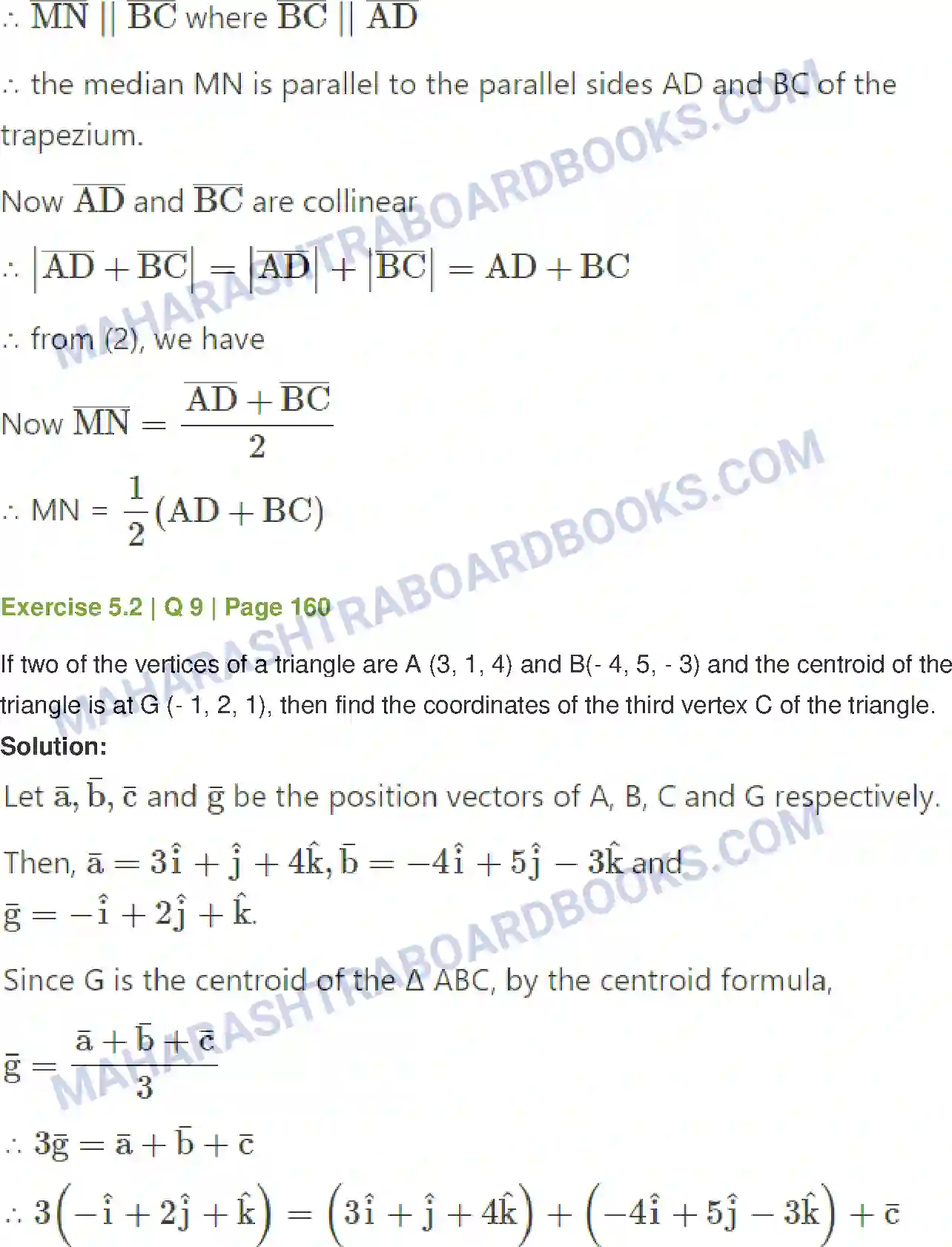 Maharashtra Board Solution Class-12 Mathematics+&+Statistics-1+(Arts+&+Science) Vectors Image 27