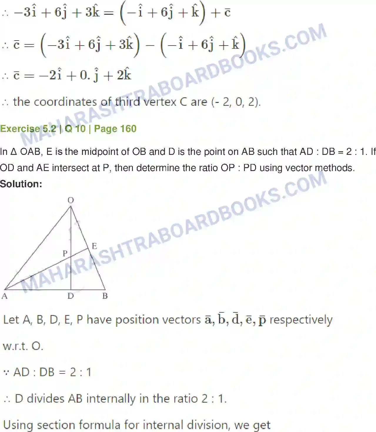 Maharashtra Board Solution Class-12 Mathematics+&+Statistics-1+(Arts+&+Science) Vectors Image 28