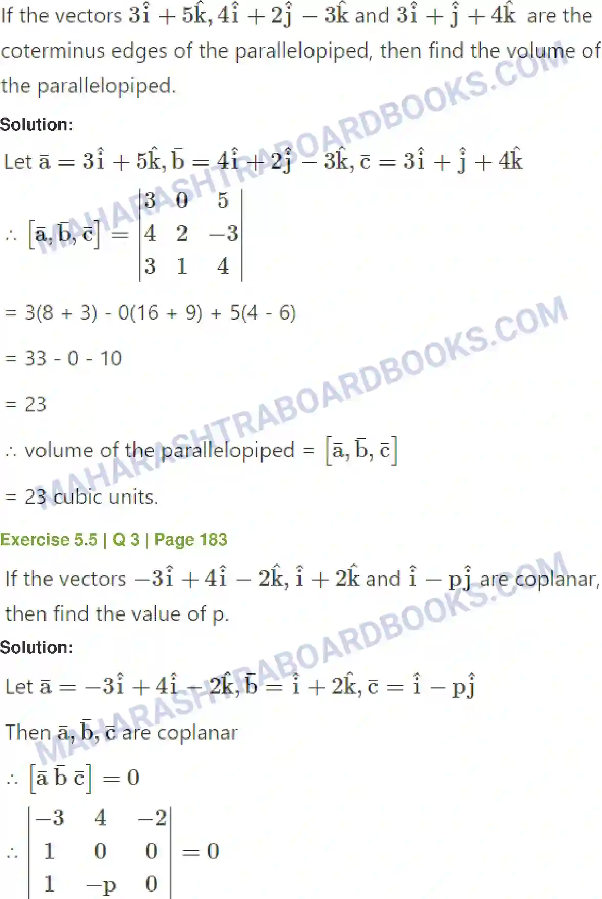 Maharashtra Board Solution Class-12 Mathematics+&+Statistics-1+(Arts+&+Science) Vectors Image 68