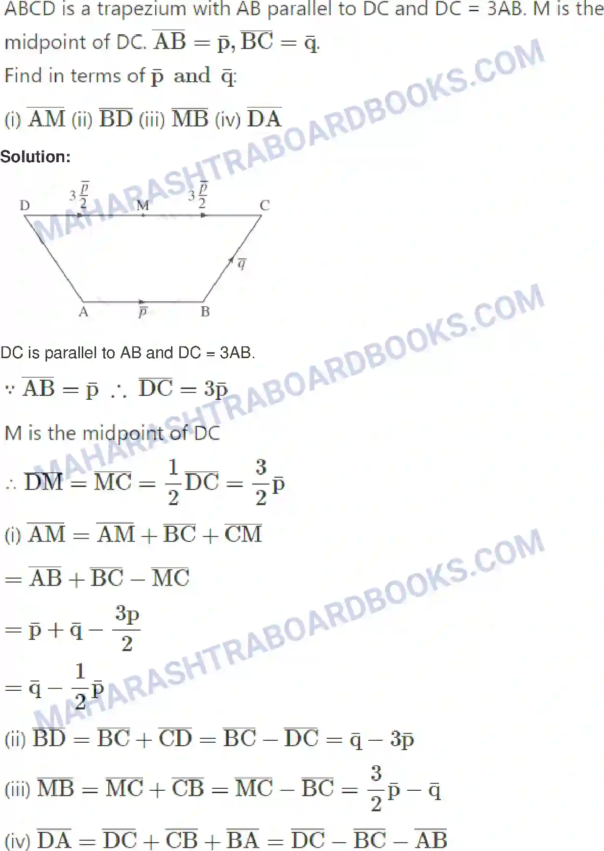 Maharashtra Board Solution Class-12 Mathematics+&+Statistics-1+(Arts+&+Science) Vectors Image 83