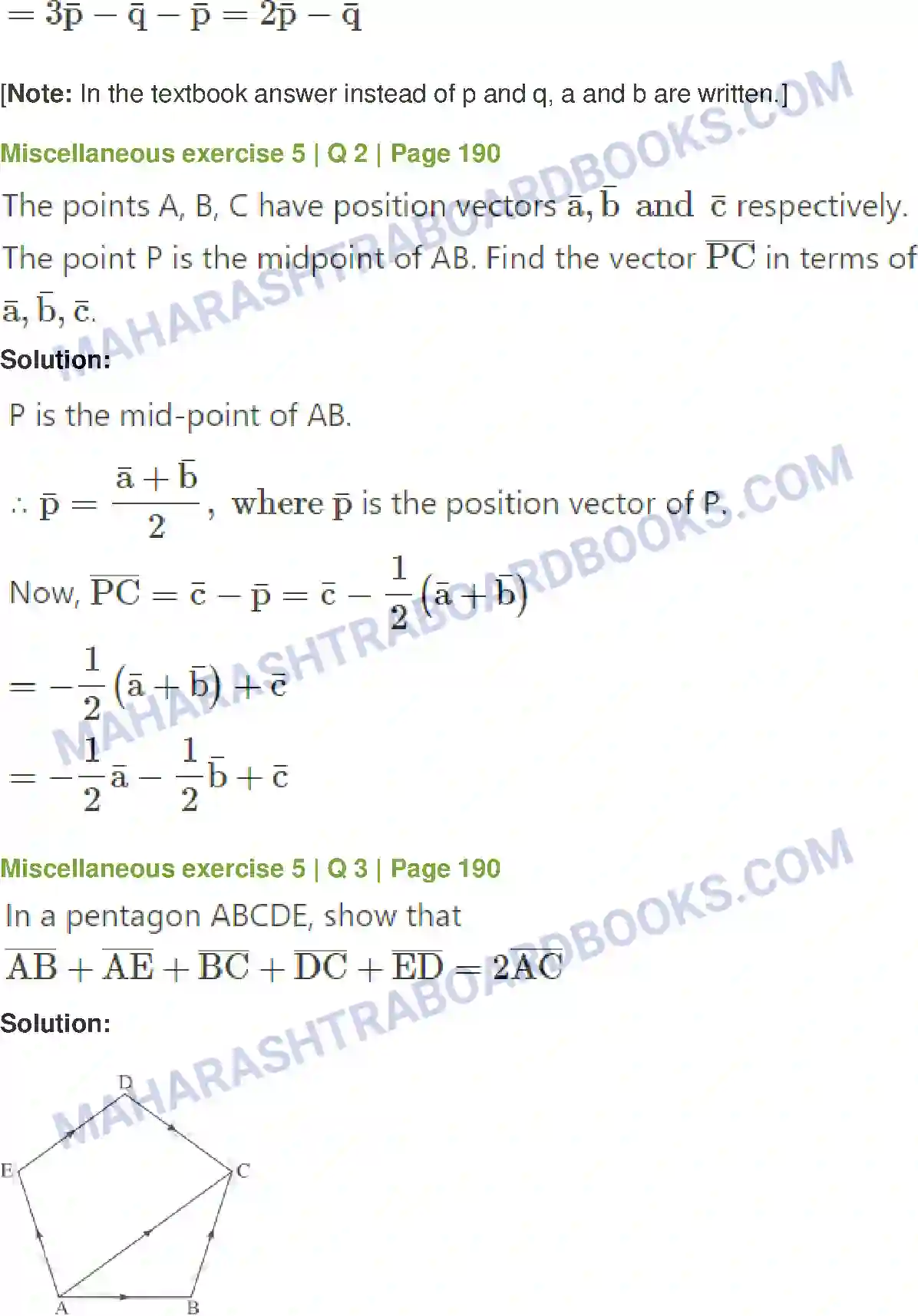 Maharashtra Board Solution Class-12 Mathematics+&+Statistics-1+(Arts+&+Science) Vectors Image 84