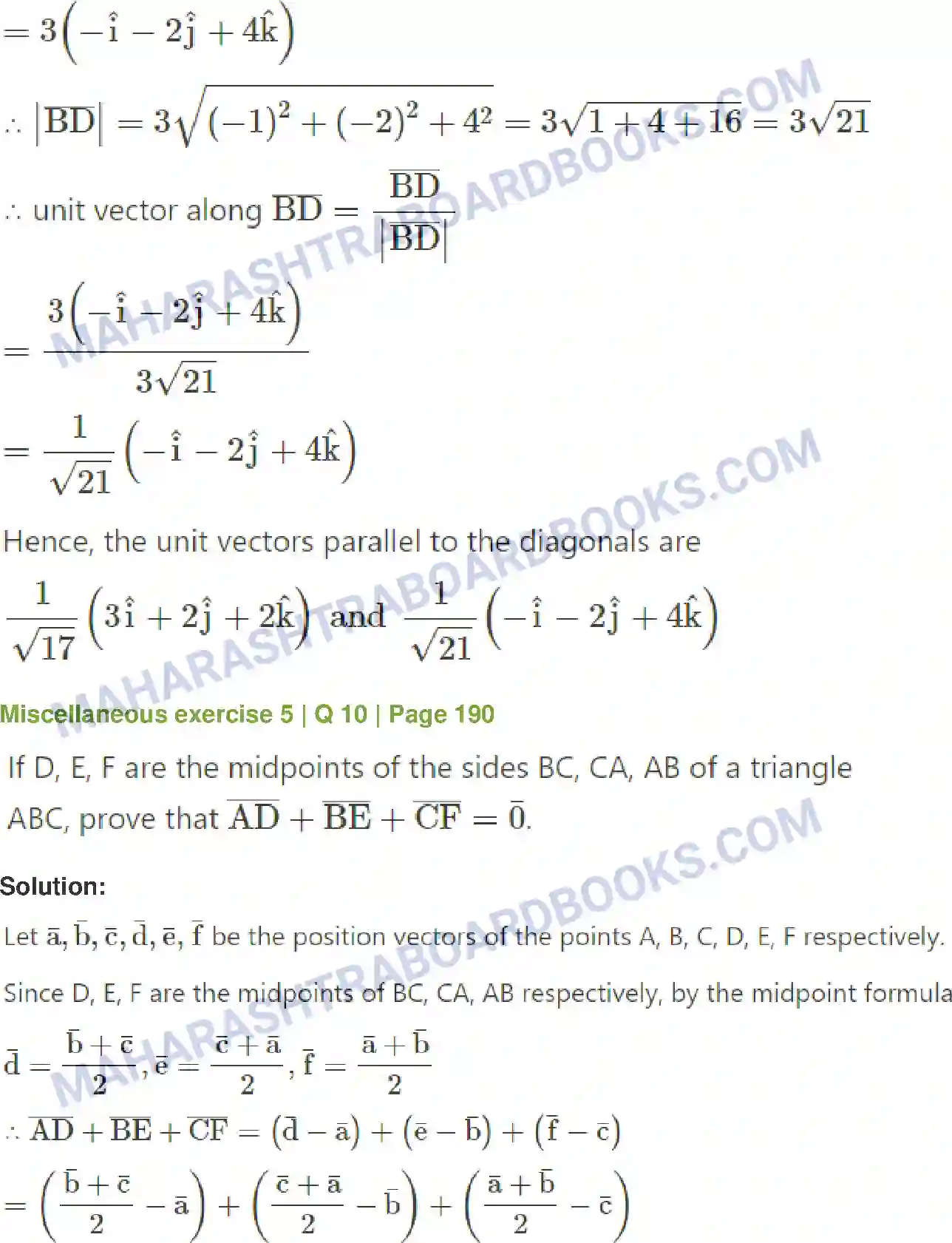 Maharashtra Board Solution Class-12 Mathematics+&+Statistics-1+(Arts+&+Science) Vectors Image 91