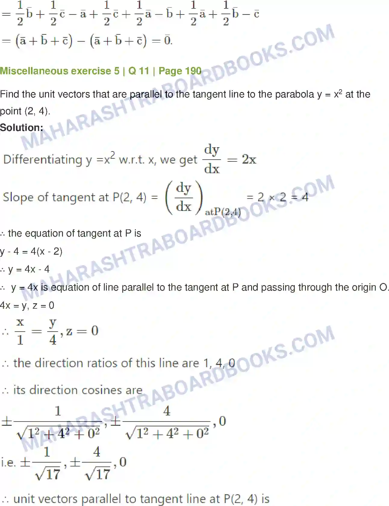 Maharashtra Board Solution Class-12 Mathematics+&+Statistics-1+(Arts+&+Science) Vectors Image 92