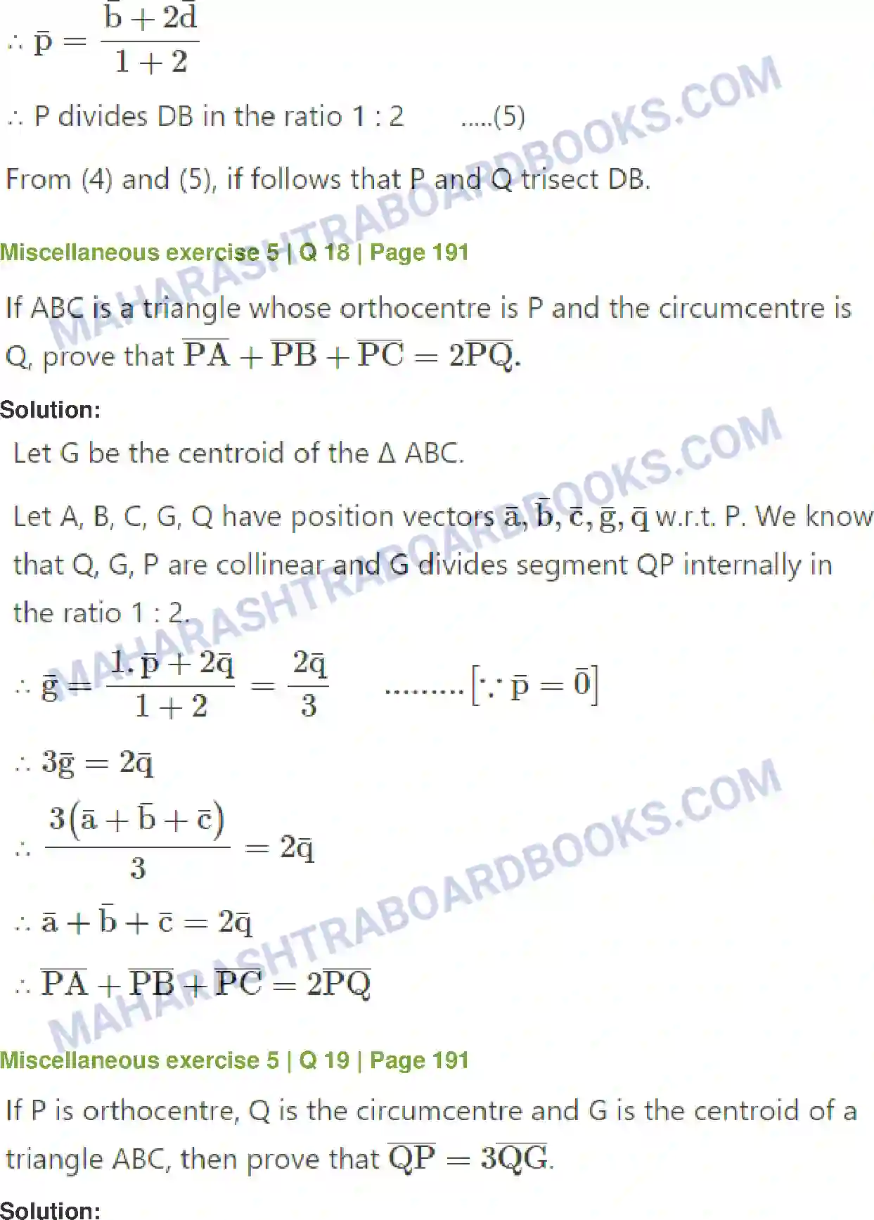 Maharashtra Board Solution Class-12 Mathematics+&+Statistics-1+(Arts+&+Science) Vectors Image 99