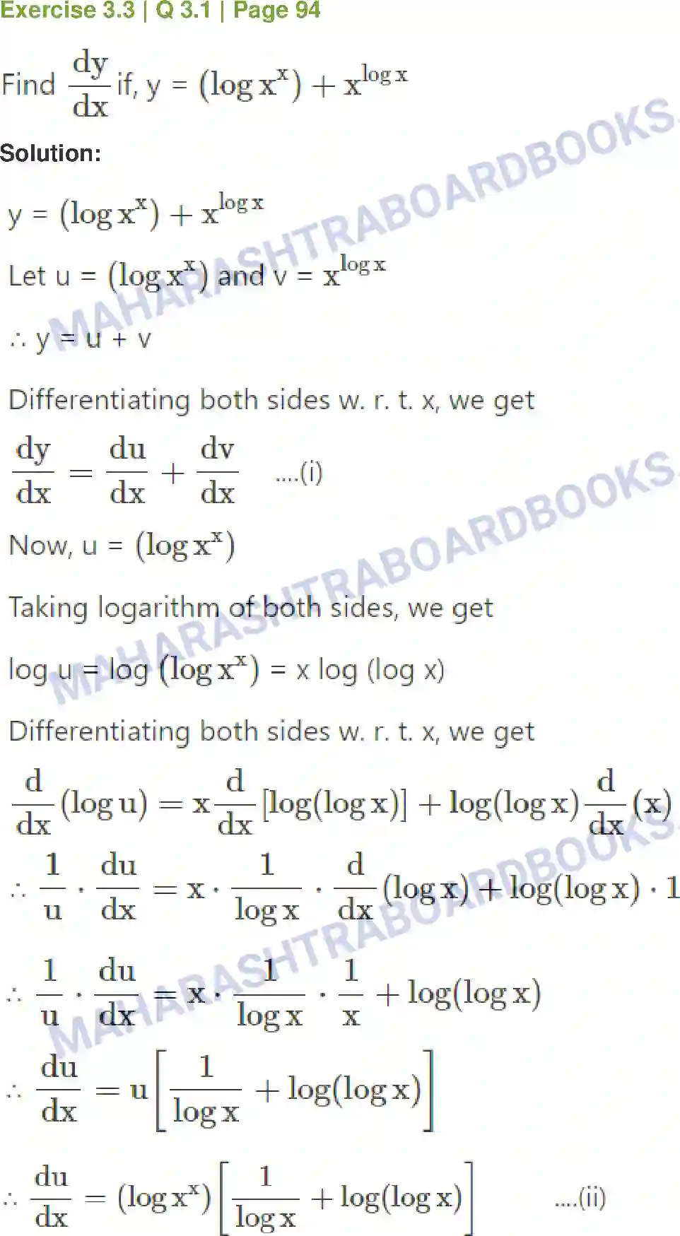 Maharashtra Board Solution Class-12 Mathematics+&+Statistics-1+(Commerce) Differentiation Image 19