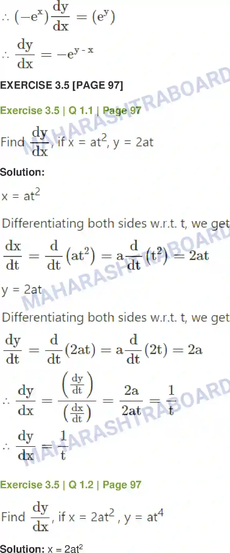 Maharashtra Board Solution Class-12 Mathematics+&+Statistics-1+(Commerce) Differentiation Image 29
