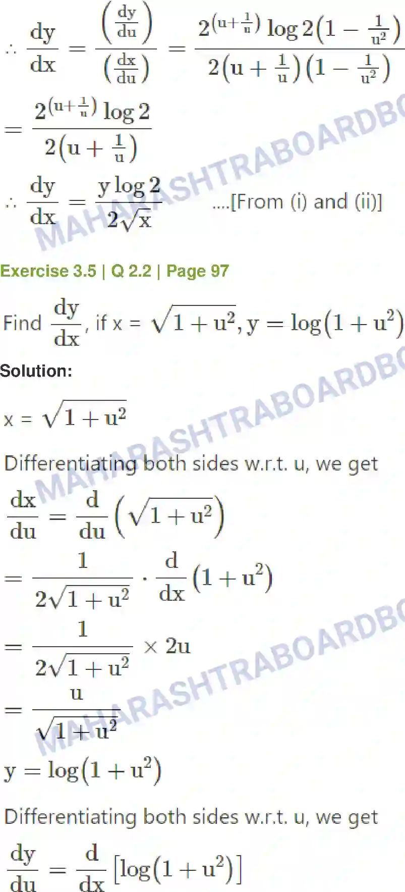 Maharashtra Board Solution Class-12 Mathematics+&+Statistics-1+(Commerce) Differentiation Image 32