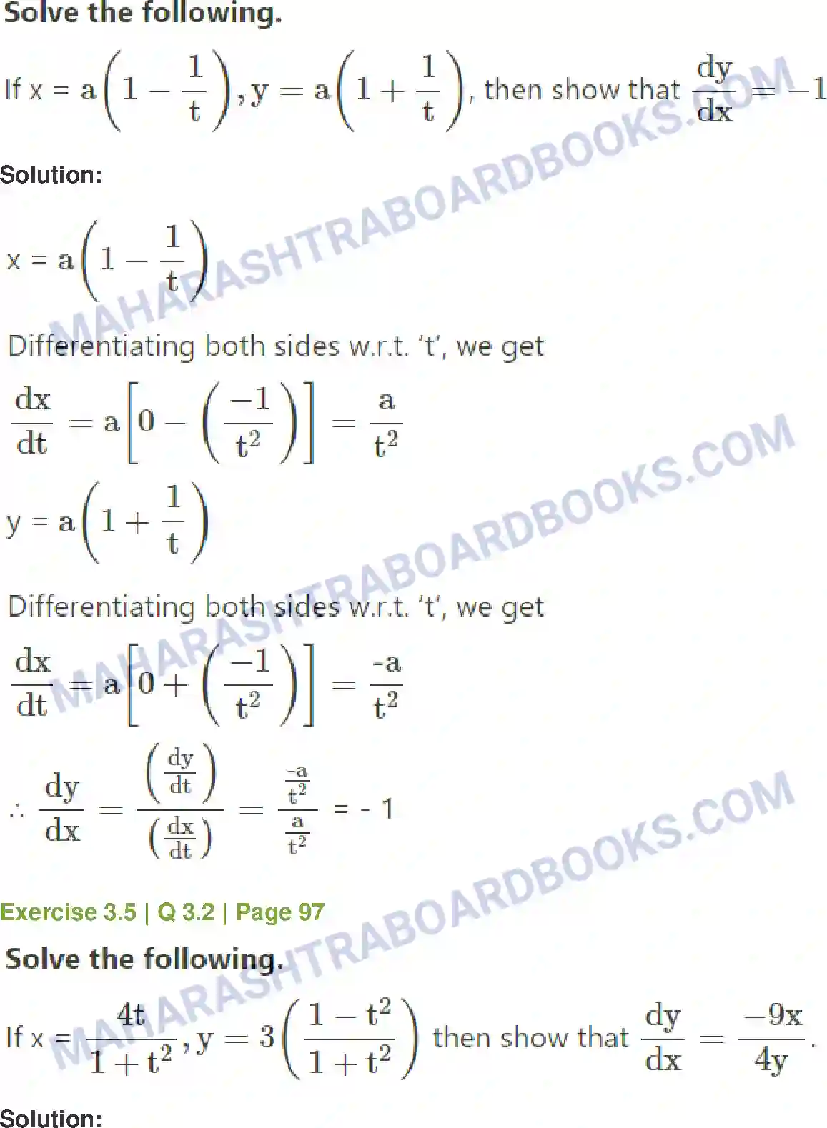 Maharashtra Board Solution Class-12 Mathematics+&+Statistics-1+(Commerce) Differentiation Image 34