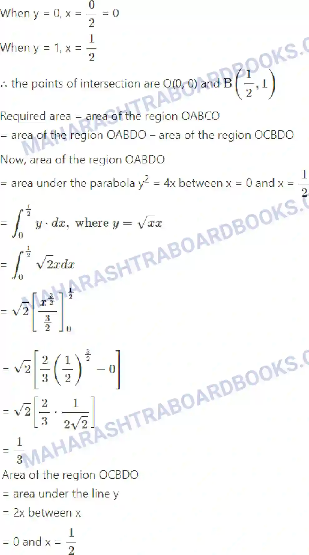 Maharashtra Board Solution Class-12 Mathematics+&+Statistics-2+(Arts+&+Science) Application of Definite Integration Image 11