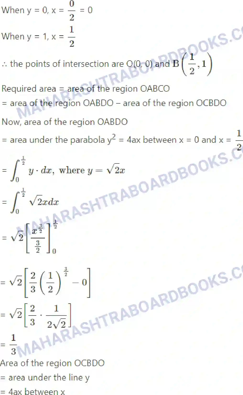 Maharashtra Board Solution Class-12 Mathematics+&+Statistics-2+(Arts+&+Science) Application of Definite Integration Image 15