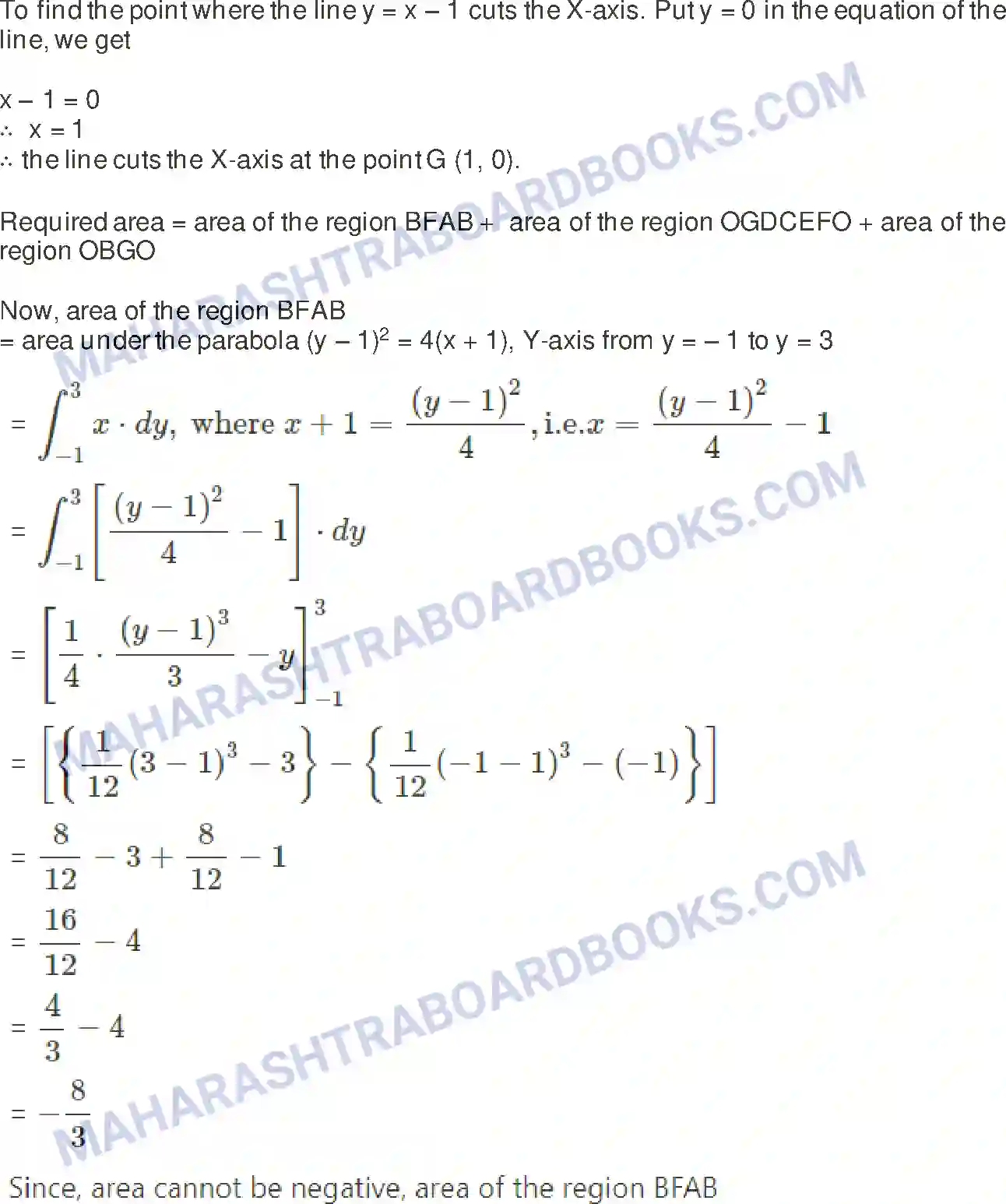 Maharashtra Board Solution Class-12 Mathematics+&+Statistics-2+(Arts+&+Science) Application of Definite Integration Image 42