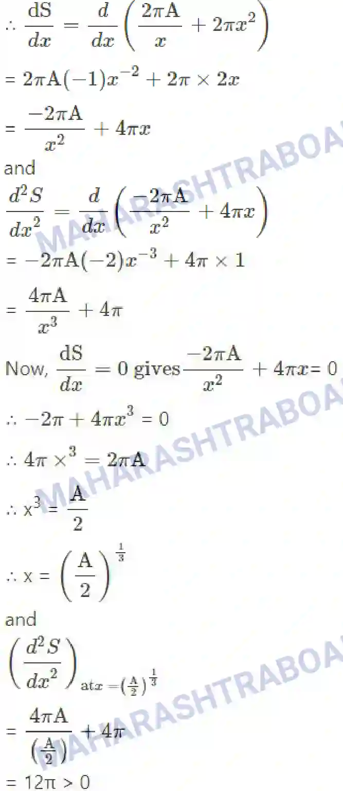 Maharashtra Board Solution Class-12 Mathematics+&+Statistics-2+(Arts+&+Science) Applications of Derivatives Image 107