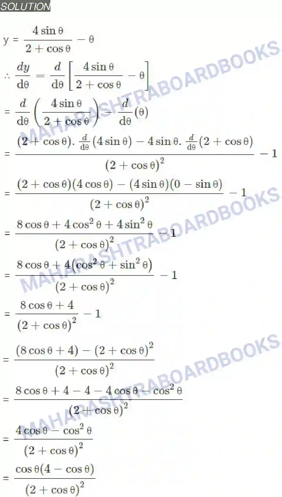 Maharashtra Board Solution Class-12 Mathematics+&+Statistics-2+(Arts+&+Science) Applications of Derivatives Image 112