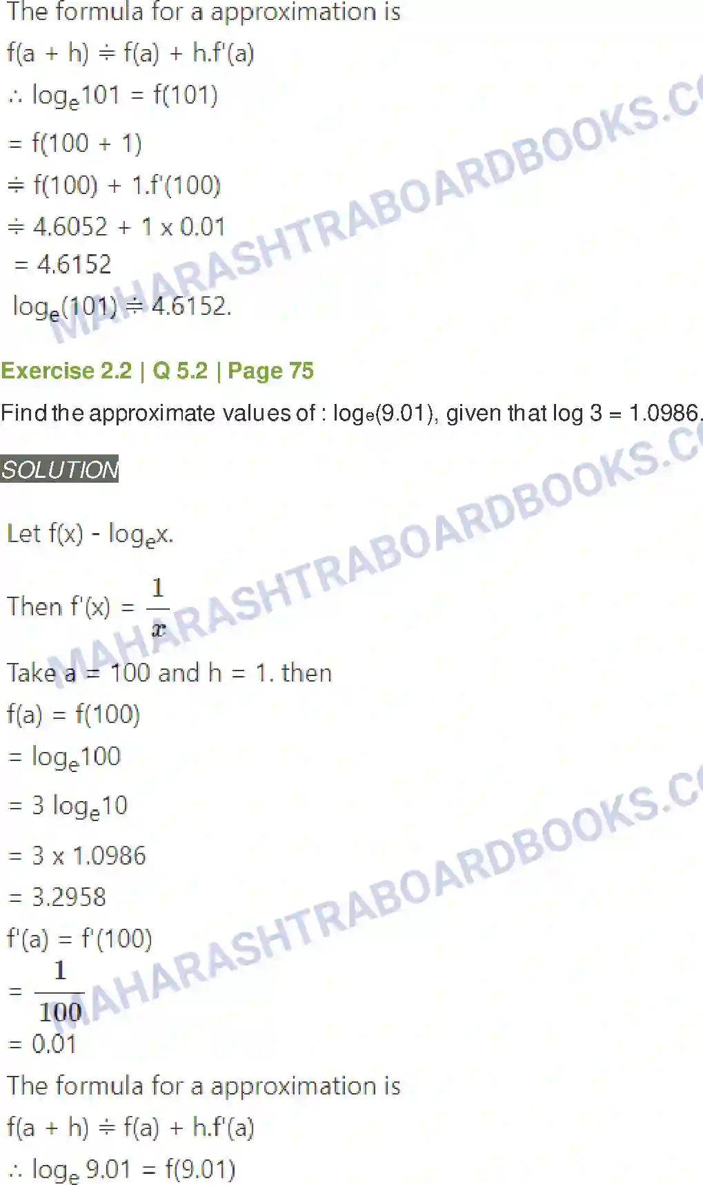 Maharashtra Board Solution Class-12 Mathematics+&+Statistics-2+(Arts+&+Science) Applications of Derivatives Image 43