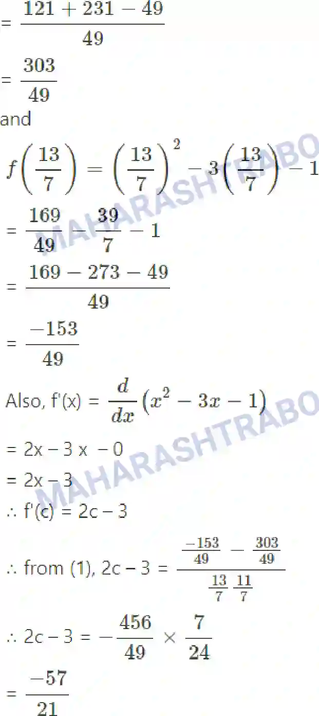 Maharashtra Board Solution Class-12 Mathematics+&+Statistics-2+(Arts+&+Science) Applications of Derivatives Image 61