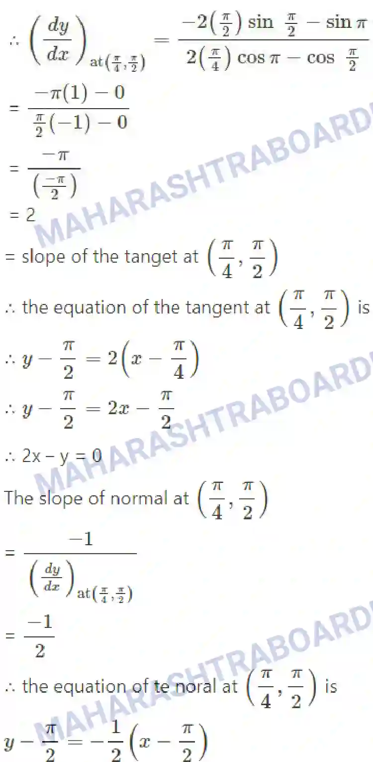 Maharashtra Board Solution Class-12 Mathematics+&+Statistics-2+(Arts+&+Science) Applications of Derivatives Image 7