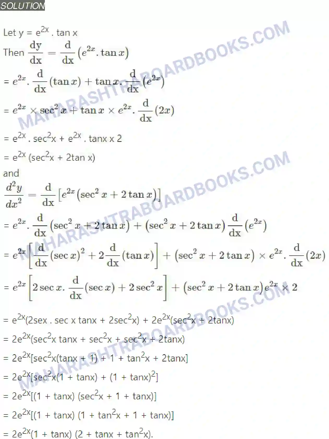 Maharashtra Board Solution Class-12 Mathematics+&+Statistics-2+(Arts+&+Science) Differentiation Image 197