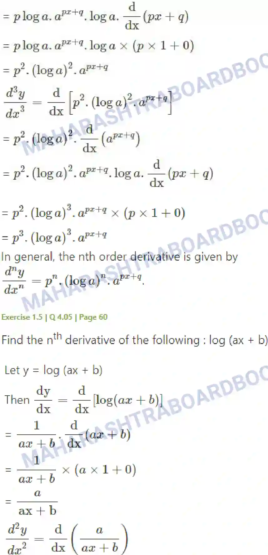 Maharashtra Board Solution Class-12 Mathematics+&+Statistics-2+(Arts+&+Science) Differentiation Image 226