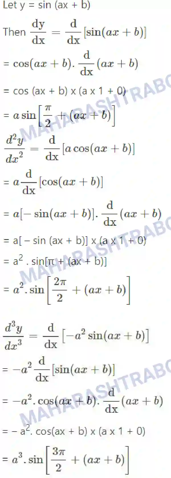 Maharashtra Board Solution Class-12 Mathematics+&+Statistics-2+(Arts+&+Science) Differentiation Image 229