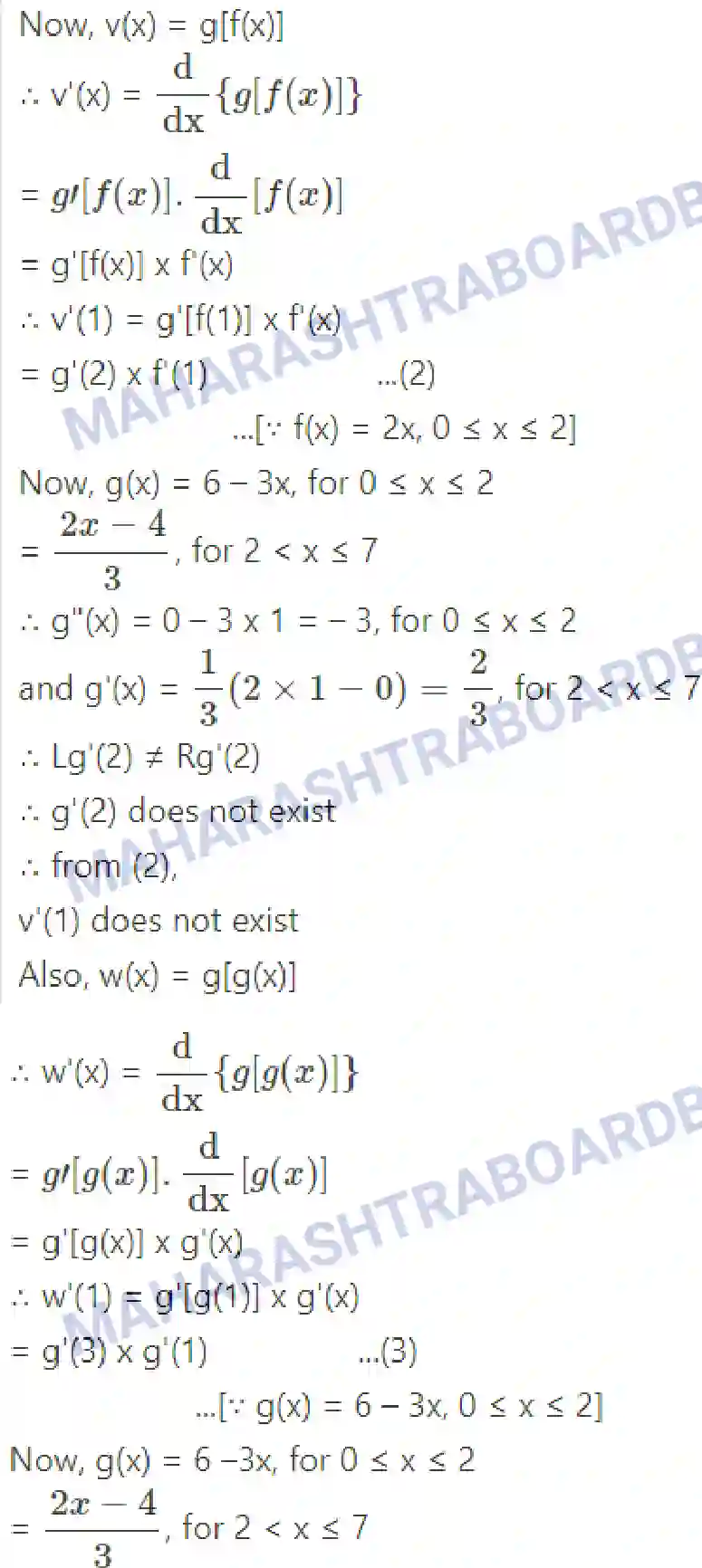 Maharashtra Board Solution Class-12 Mathematics+&+Statistics-2+(Arts+&+Science) Differentiation Image 251