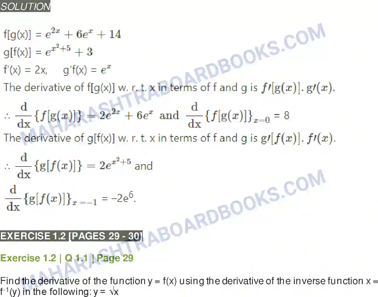 Maharashtra Board Solution Class-12 Mathematics+&+Statistics-2+(Arts+&+Science) Differentiation Image 44