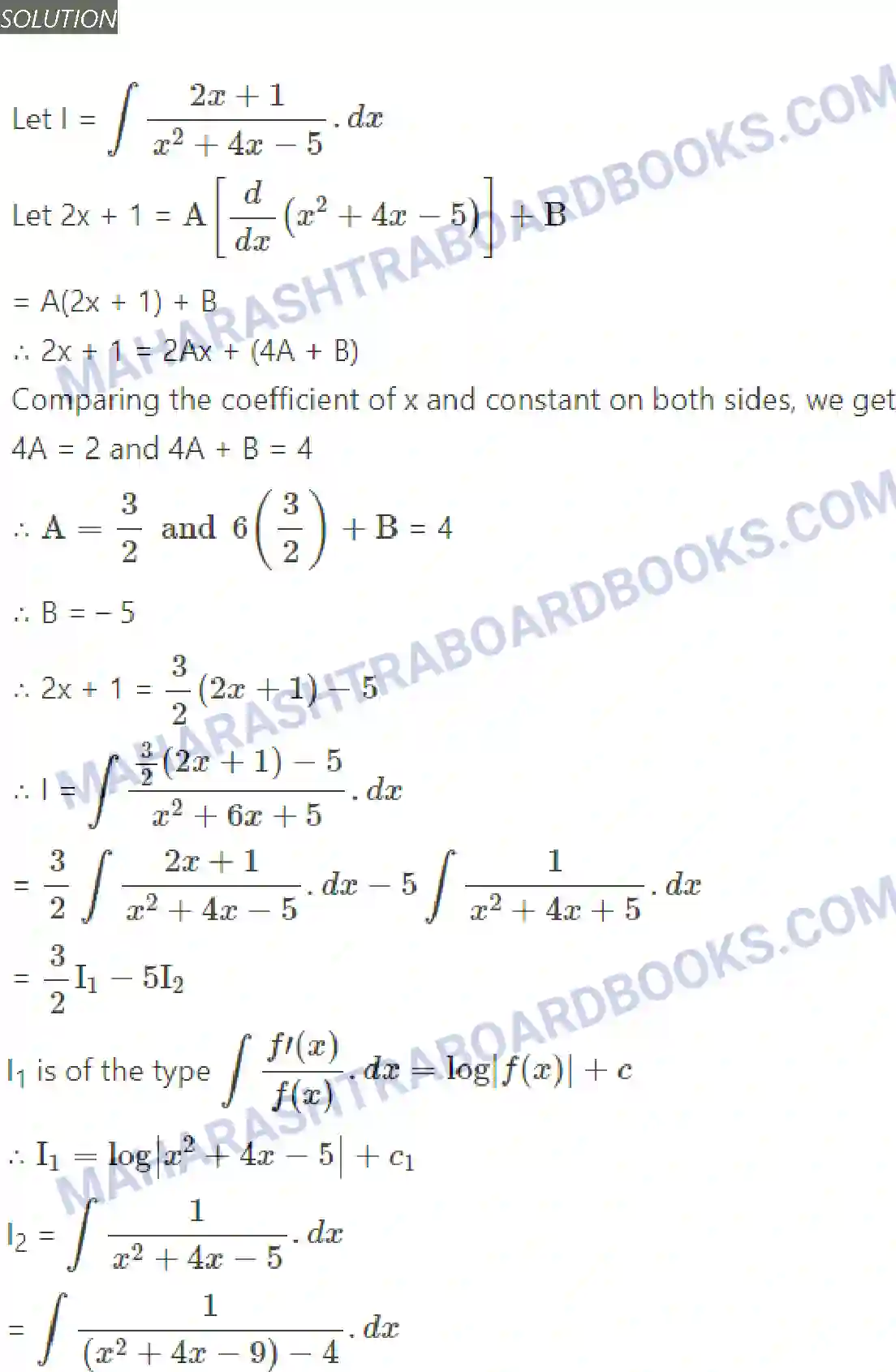 Maharashtra Board Solution Class-12 Mathematics+&+Statistics-2+(Arts+&+Science) Indefinite Integration Image 78