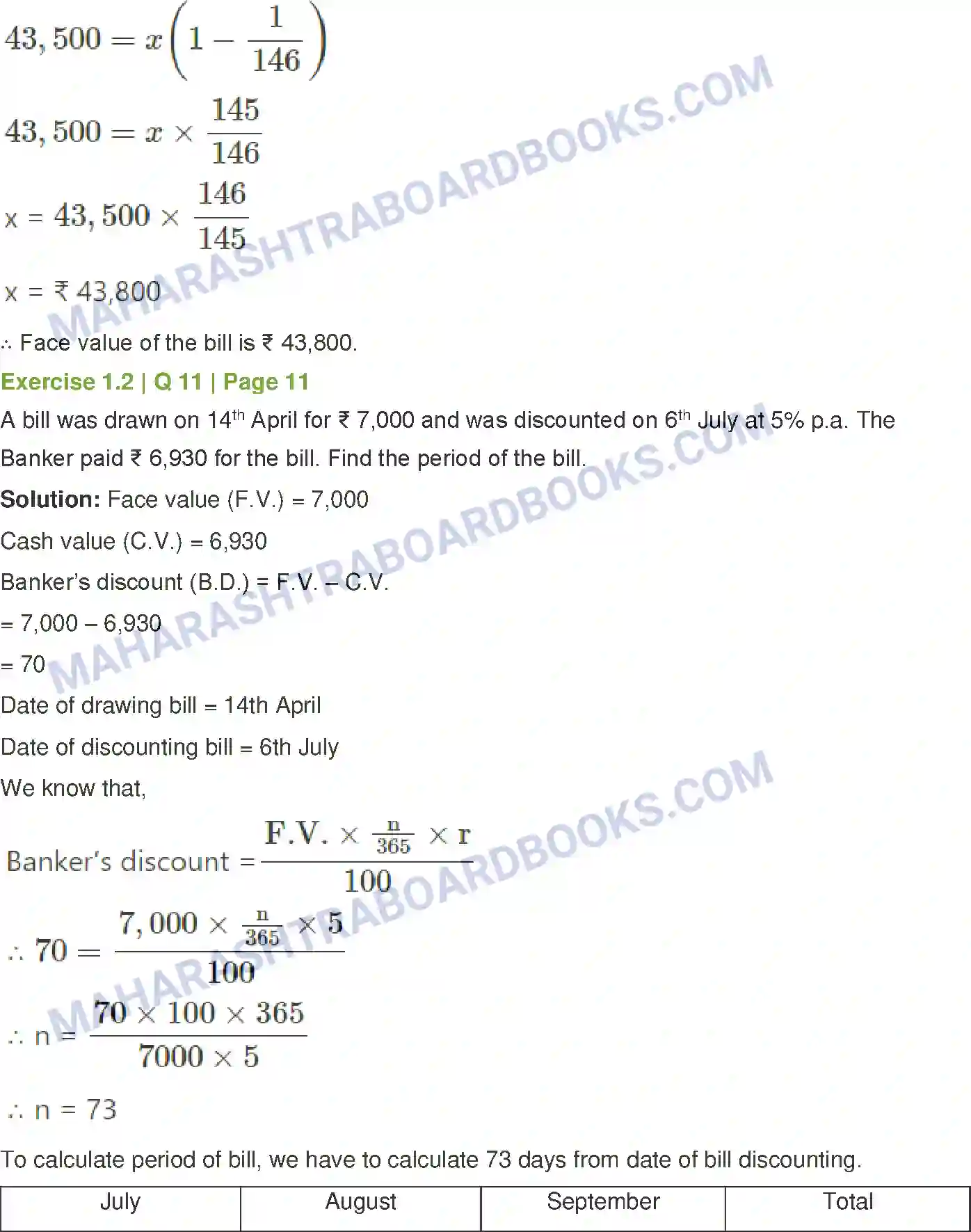 Maharashtra Board Solution Class-12 Mathematics+&+Statistics-2+(Commerce) Commission, Brokerage and Discount Image 23