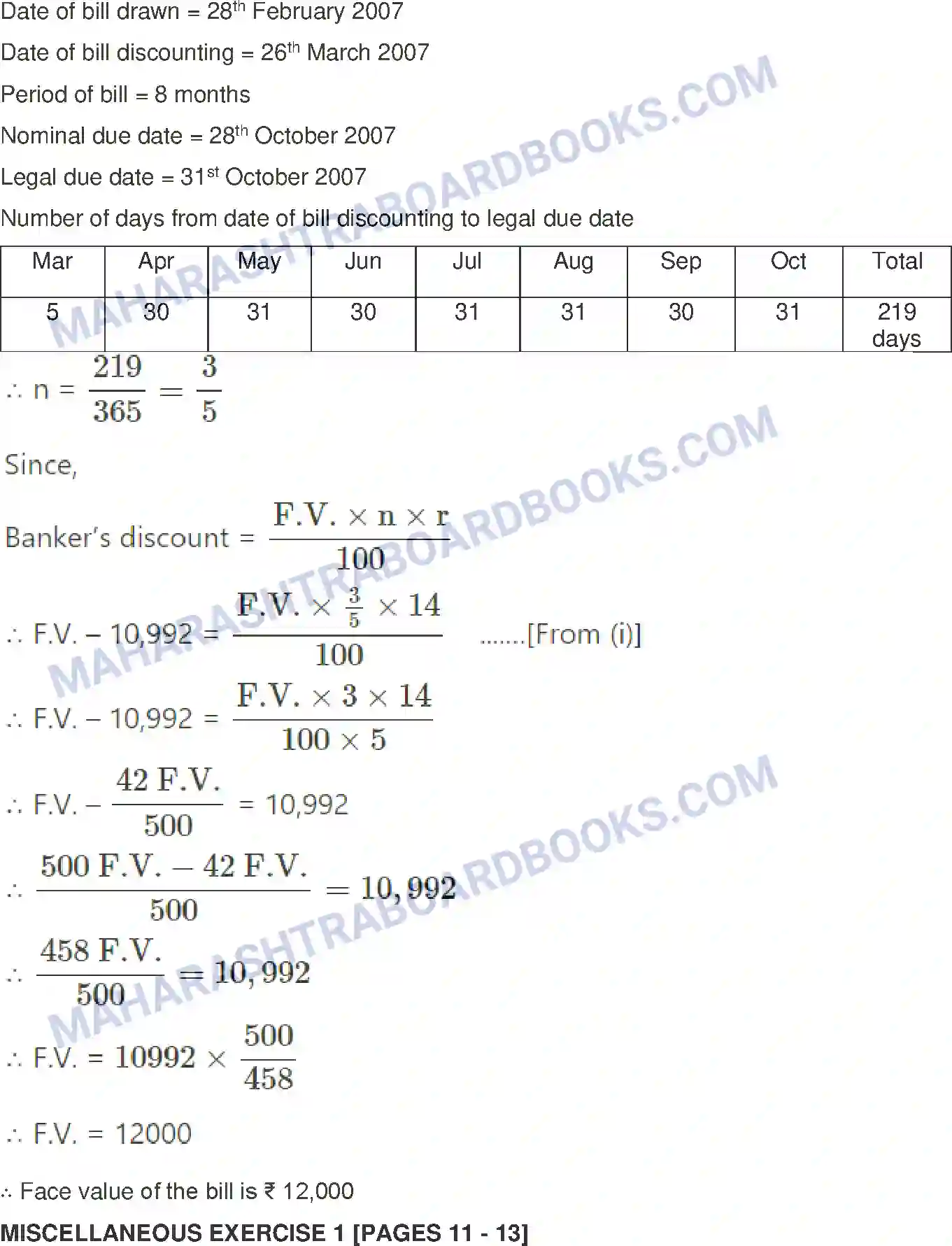 Maharashtra Board Solution Class-12 Mathematics+&+Statistics-2+(Commerce) Commission, Brokerage and Discount Image 28