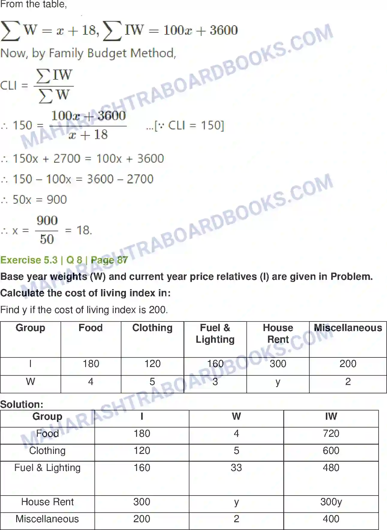 Maharashtra Board Solution Class-12 Mathematics+&+Statistics-2+(Commerce) Index Numbers Image 31