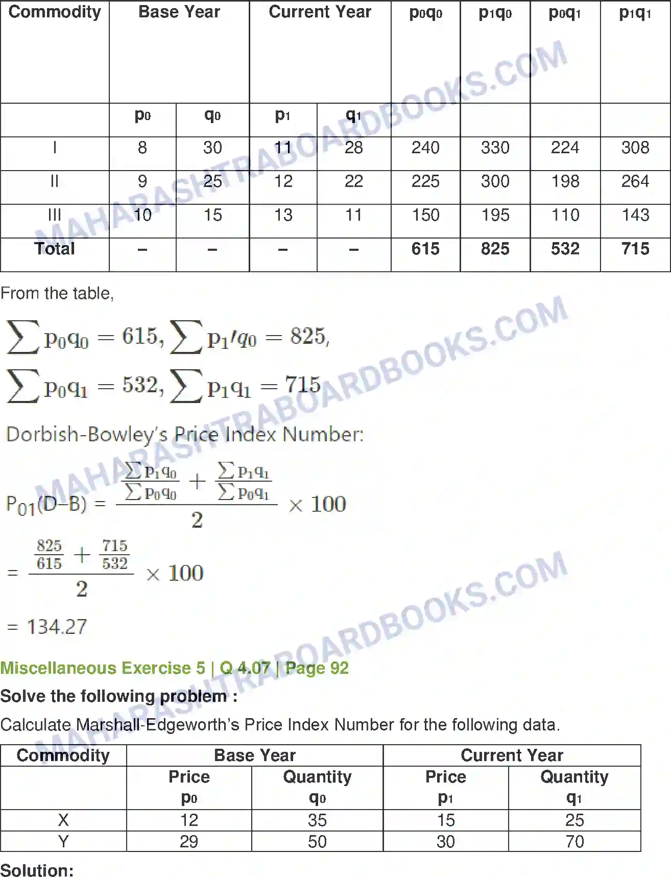 Maharashtra Board Solution Class-12 Mathematics+&+Statistics-2+(Commerce) Index Numbers Image 55