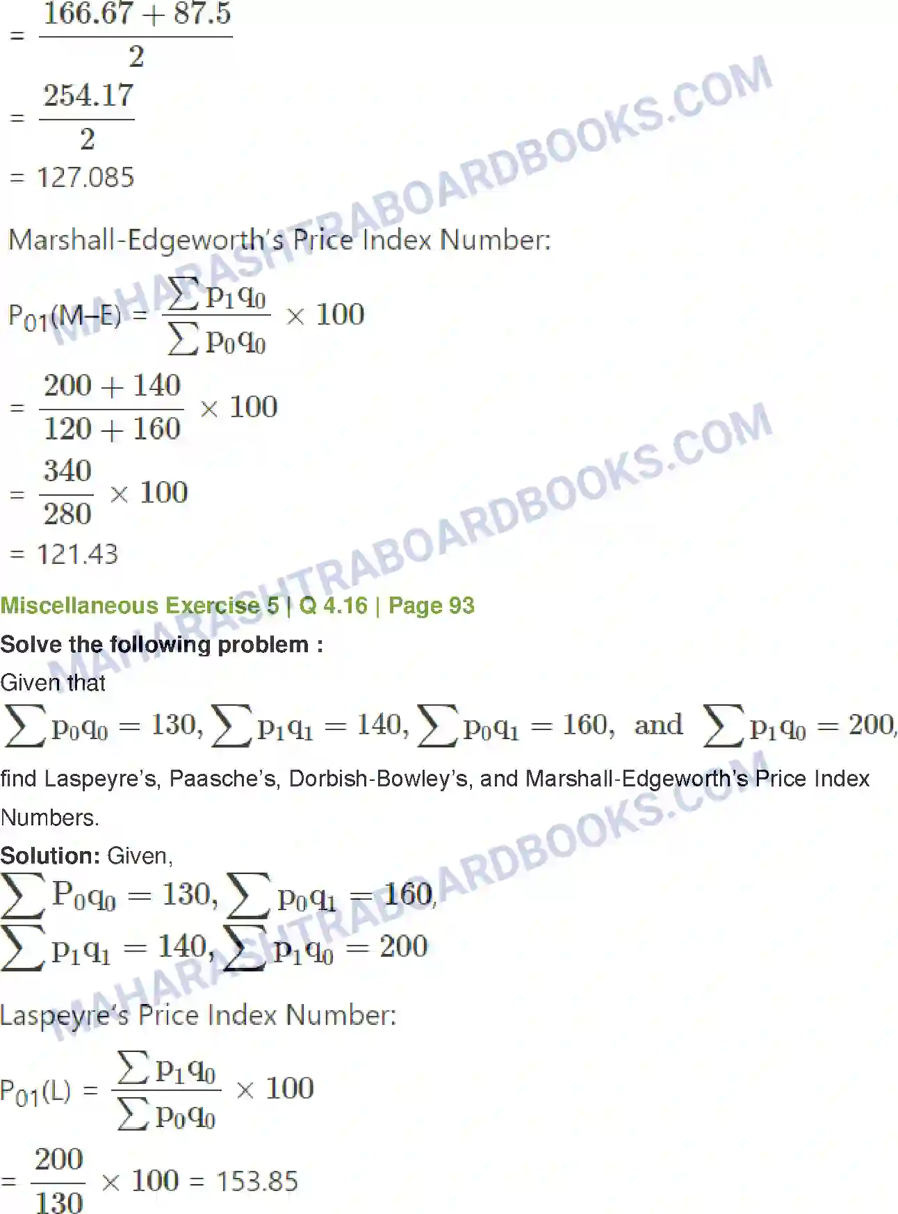 Maharashtra Board Solution Class-12 Mathematics+&+Statistics-2+(Commerce) Index Numbers Image 65