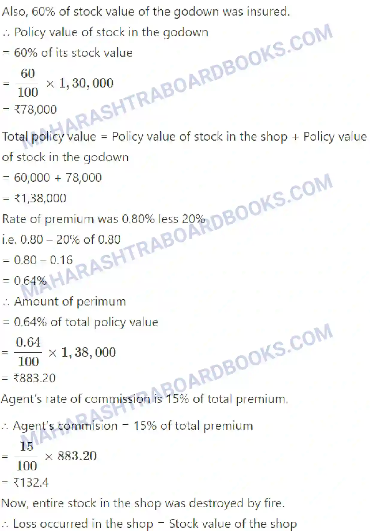 Maharashtra Board Solution Class-12 Mathematics+&+Statistics-2+(Commerce) Insurance and Annuity Image 47