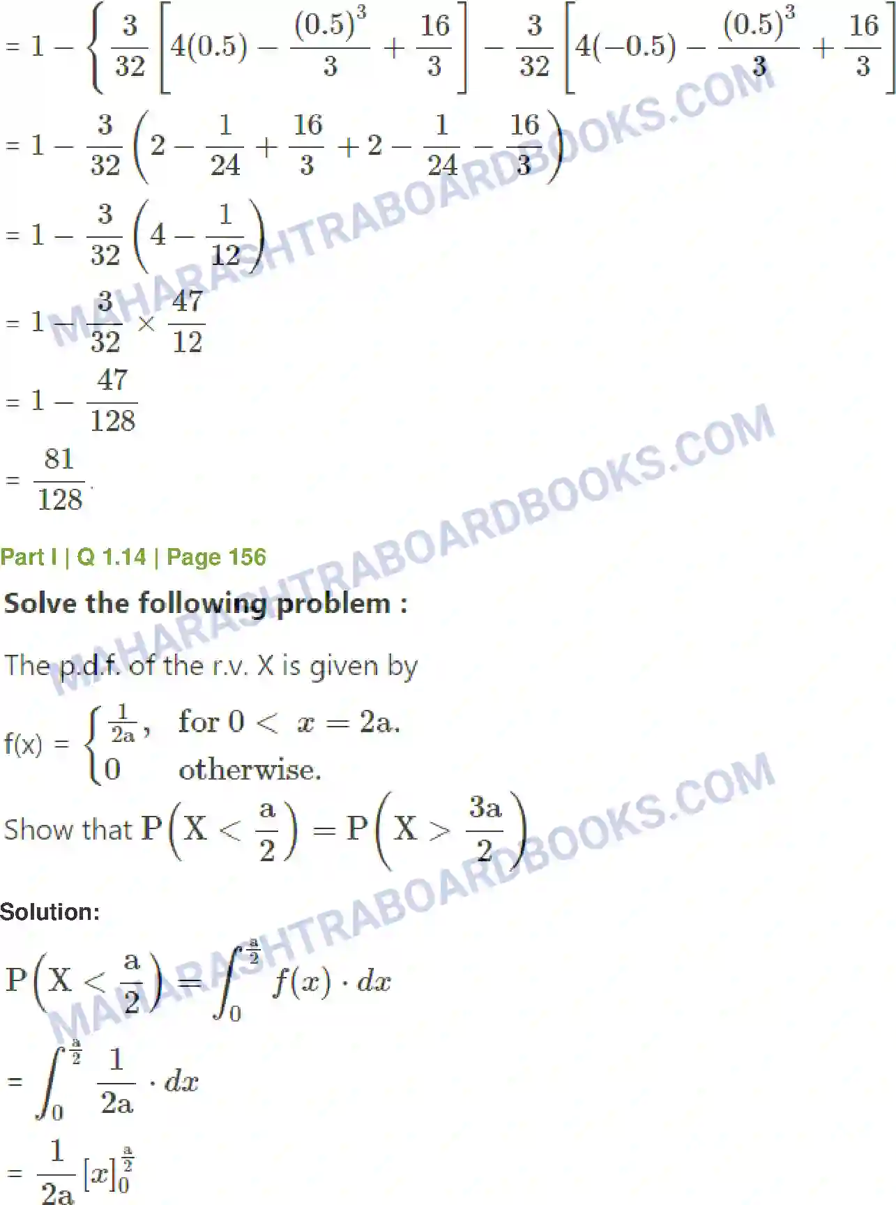 Maharashtra Board Solution Class-12 Mathematics+&+Statistics-2+(Commerce) Probability Distributions Image 121