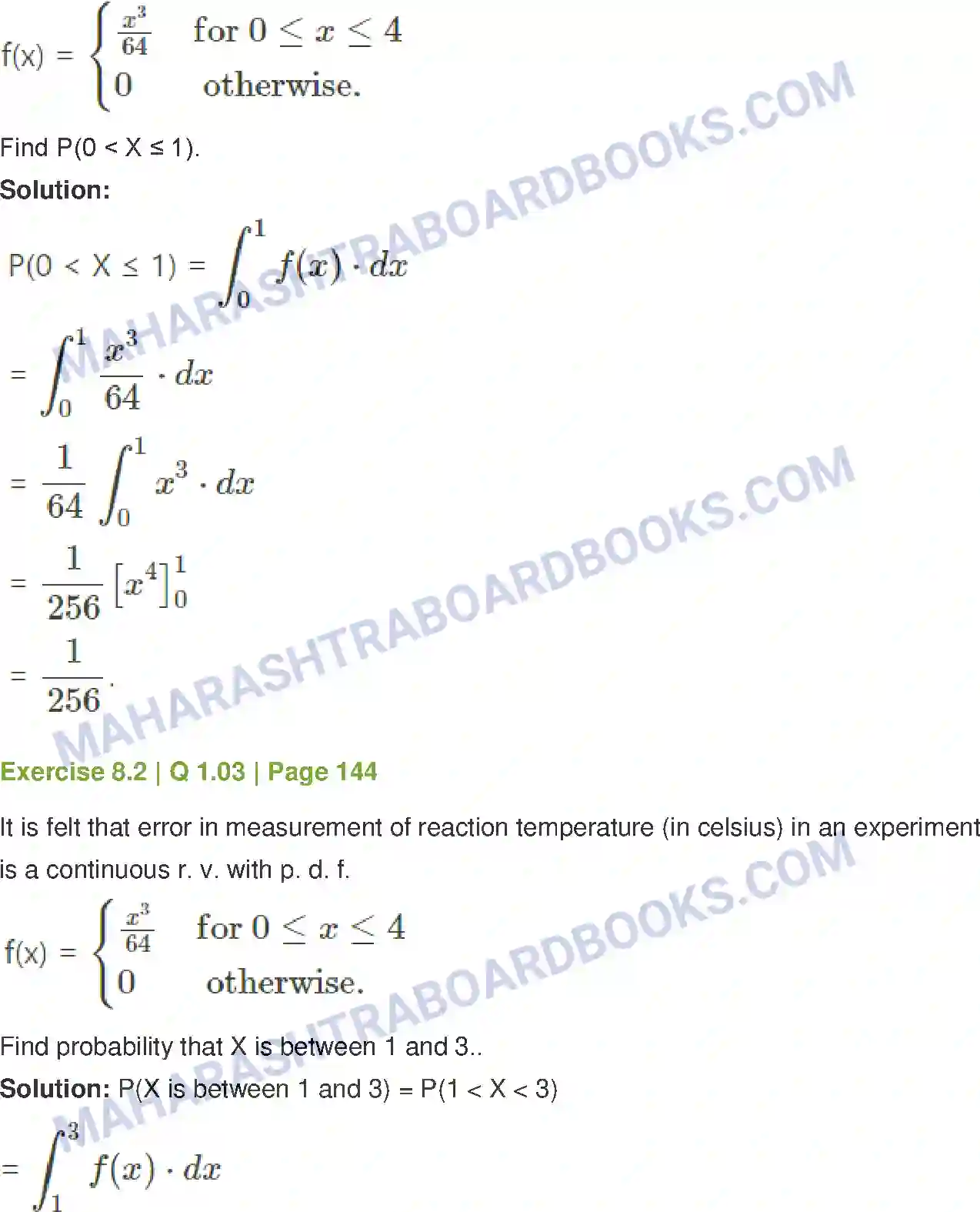 Maharashtra Board Solution Class-12 Mathematics+&+Statistics-2+(Commerce) Probability Distributions Image 25