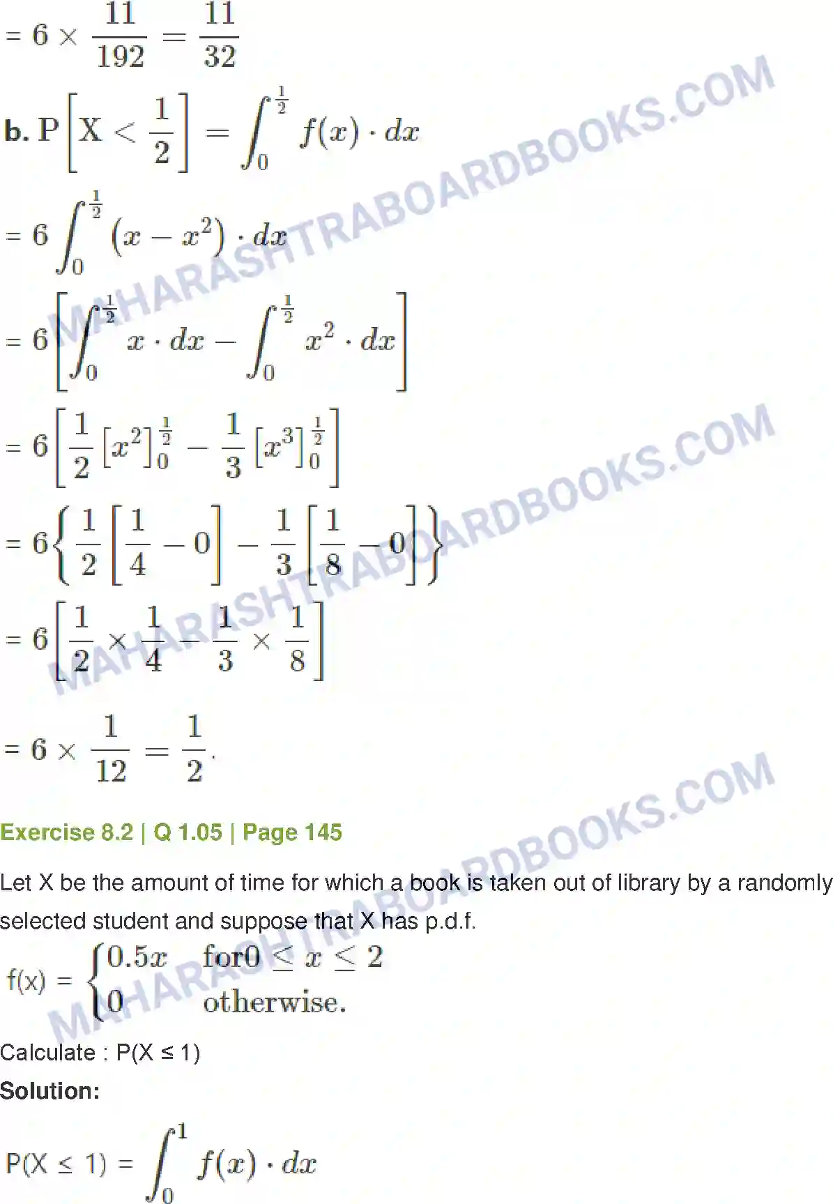 Maharashtra Board Solution Class-12 Mathematics+&+Statistics-2+(Commerce) Probability Distributions Image 29