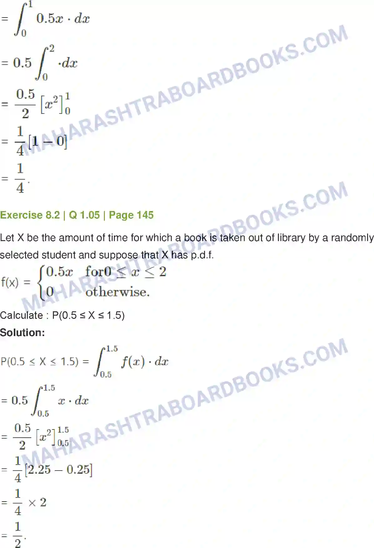 Maharashtra Board Solution Class-12 Mathematics+&+Statistics-2+(Commerce) Probability Distributions Image 30