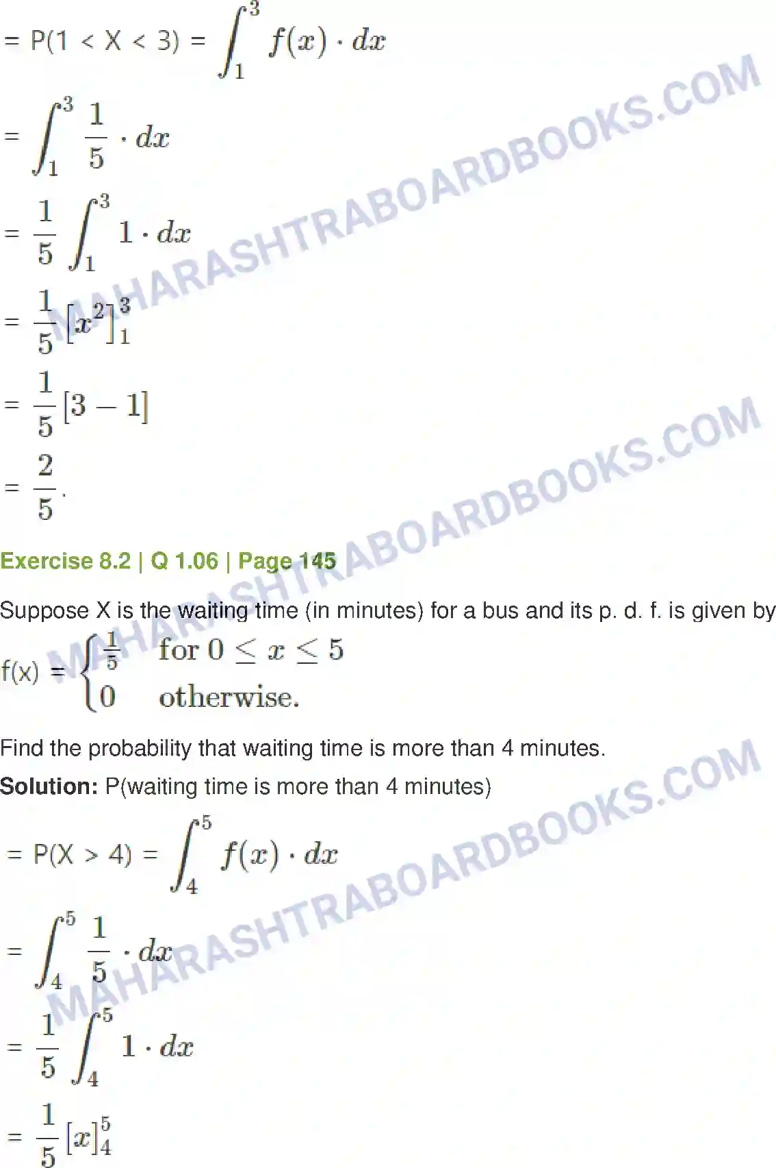 Maharashtra Board Solution Class-12 Mathematics+&+Statistics-2+(Commerce) Probability Distributions Image 32