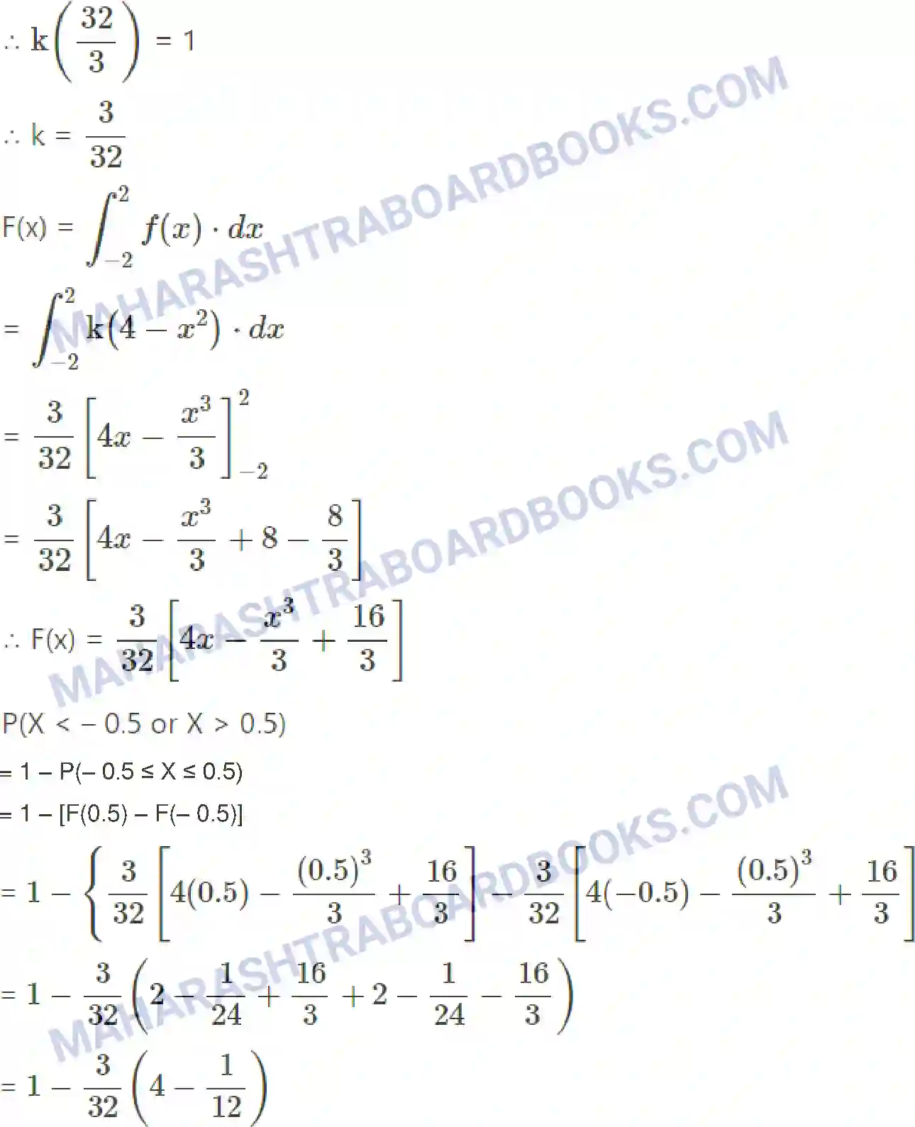 Maharashtra Board Solution Class-12 Mathematics+&+Statistics-2+(Commerce) Probability Distributions Image 37